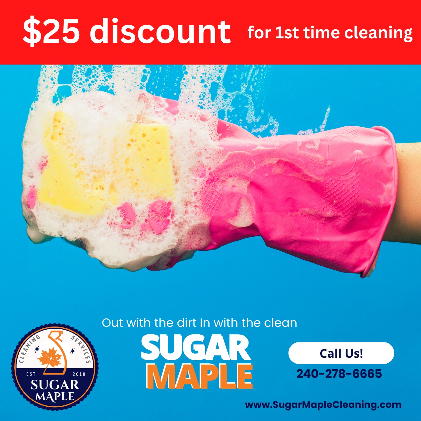 ๐ Before the party starts, book a clean! Sugar Maple will have your space spotless before the guests arrive.Call us at 240-278-6665 or visit www.sugarmaplecleaning.com #PrePartyClean #EventReady