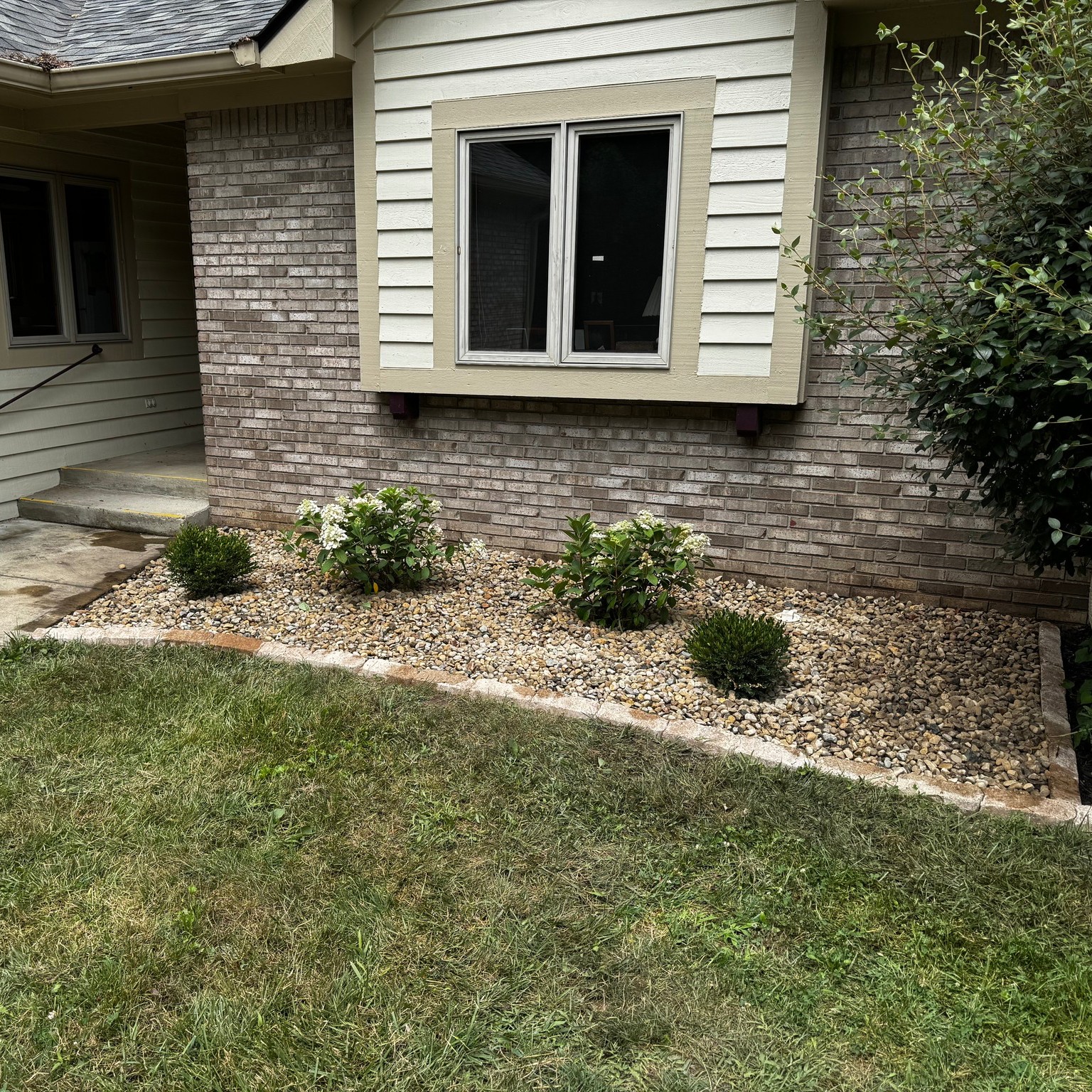 And here is the after! New stone edging, river rock, x2 little limelight hydrangea and x2 inkberry holly. Easy for the customer to maintain and beautiful to look at. #normanlawnllc #landscape #newplants #riverrock
We are booked on landscape work for the rest of 2025 and are now scheduling for spring 2026. Don't wait to get your quote and get on the schedule for next year. 317.408.1687