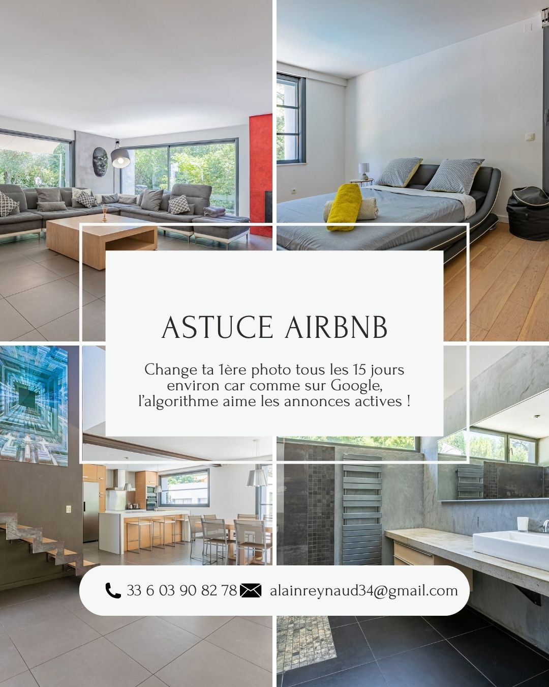 Nouvelle astuce AirBnB : pensez à changer votre 1ère photo tous les 15 jours, les algorithmes n'aiment pas les annonces statiques, ils privilégieront les annonces sur lesquelles il se passe des choses.
#photographeprofessionnel #photographe_professionnel #airbnb #airbnbfrance #airbnbphoto #airbnbphotographer