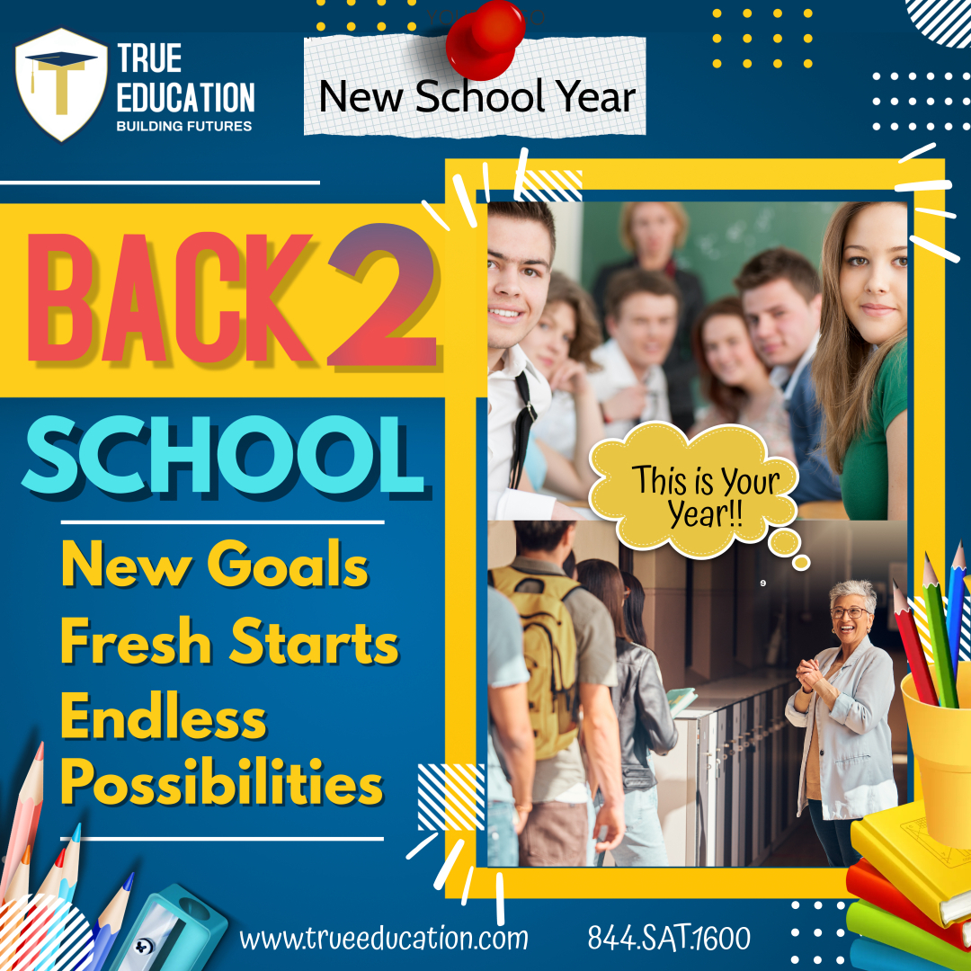 📚✨ Welcome Back, Students! ✨📚
A brand-new school year means new goals, fresh starts, and endless possibilities—and we’re so excited to be part of your journey! 🎒📝
At True Education, we’re here to support every student—whether they’re brushing up on basics, preparing for the SAT/ACT, or aiming for their best year yet. 💪
Let’s make this year one to grow, shine, and succeed—together!
Welcome back to school! 🎉
#backtoschool #BackToSchool2025 #backtoschool2025 #tutoring #TutoringSupport #tutoringsupport #academicyear