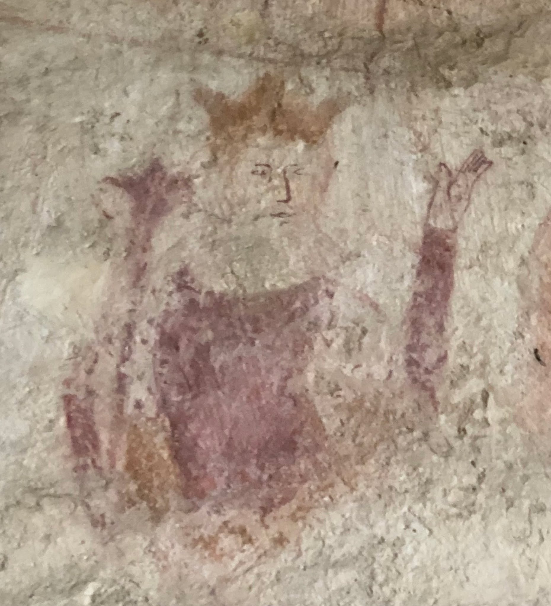 I reckon you'd pray a little harder under the beady eye of this chappy. This is a 14th-century wall painting in Widford church in the heart of the Cotswolds. Most English churches were highly painted with Biblical figures bedore the Reformation. Few of the images survive.
#offbeatcotswolds #bluebadgeguide #bluebadgeguides
#britainsbestguides #Cotswolds #thecotswolds
#inthecotswolds #cotswoldcountry #Cotswolds_Culture #lovethecotswolds
#discoverthecotswolds #visitthecotswolds #discovercotswolds #cotswoldslife #cotswoldlife #thecotswolds
#your_cotswolds
#cotswolds #thecotswolds #wallpainting #visitengland #englishvillage
#explore_britain_ #traveling_uk
#photosofengland #instabritain #europetravel