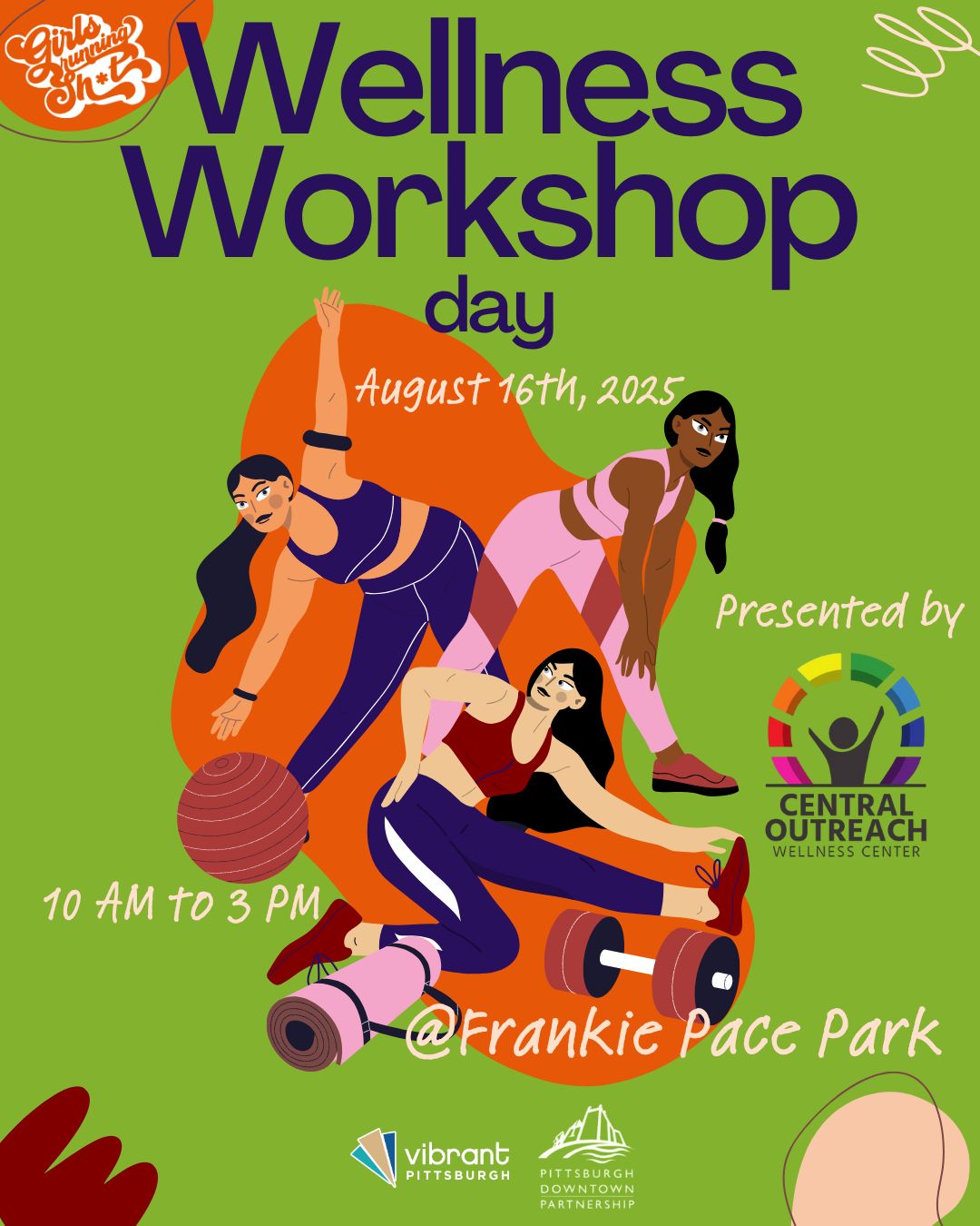 We’re excited to announce that @centraloutreach is the official sponsor of Girls Running Shit’s Wellness Workshop Day!
Not only are they supporting this incredible event, but they’ll also be tabling and providing FREE health services, including:
✅ Rapid HIV & STI testing
✅ Free PrEP (HIV prevention medication)
✅ Sexual health resources & education
Join us next Saturday, August 16, 2025 at 10:00 AM at Frankie Pace Park for a free, public day of movement, music, and mindfulness.
Enjoy expert-led sessions in HIIT, Pilates, Boxing, and Yoga (please bring your own mat), plus a live DJ set by @luxuraethedj, wellness vendors, and a vibrant, empowering community.
This event is beginner-friendly, all bodies are welcome, and it's designed to help you recharge—mind, body, and spirit.
✨ Presented by Central Outreach Wellness Center
In partnership with @downtownpitt and @vibrantpgh
Register by visiting the link in our bio!
We can’t wait to move with you!