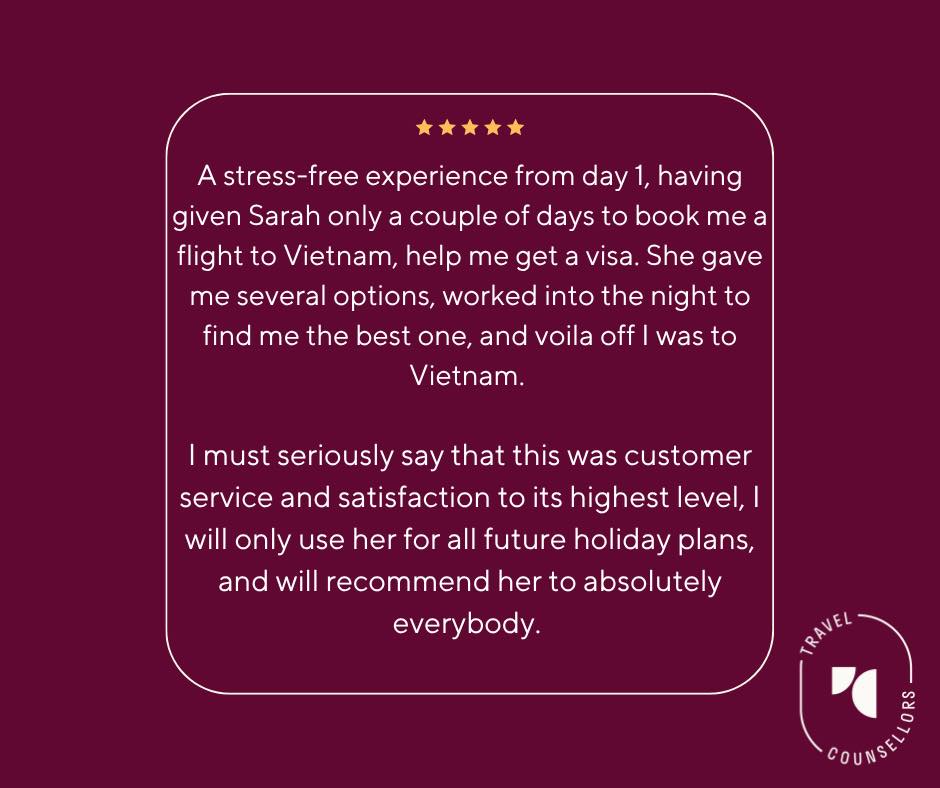 Just had to share this lovely feedback…put a huge smile on my face especially as this is from a new client.
This level of service is why most of my business is repeat clients & recommendations - having an experienced & trusted agent in your pocket really does make holiday planning stress free 🌏✈️
#personaltravelagent
#travelcounsellors