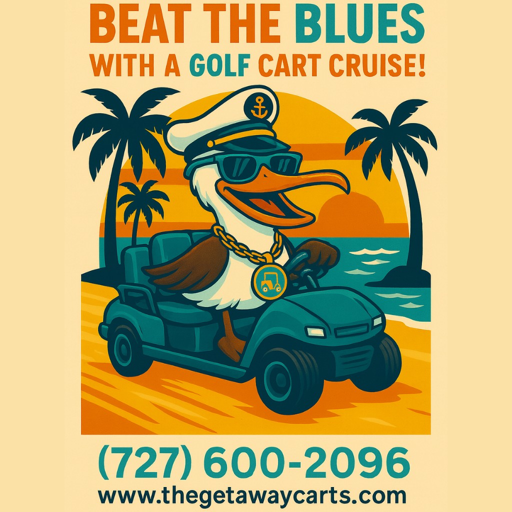 💙🚗 Monday Blues? Not here! 🚗💙
Start your week off right by trading those blues for beach views. 🌊☀️ Hop into one of our 6-seater carts, cruise the coast with Shoreline Sheldon, and feel that Monday magic in the air! ✨
📲 Book your ride today and turn Monday into ‘Fun-day’:
📞 (727) 600-2096
🌐 www.thegetawaycarts.com
#BeatTheMondayBlues #ShorelineSheldon #TheGetawayCarts #MondayMotivation #BeachLife #golfcartcruise