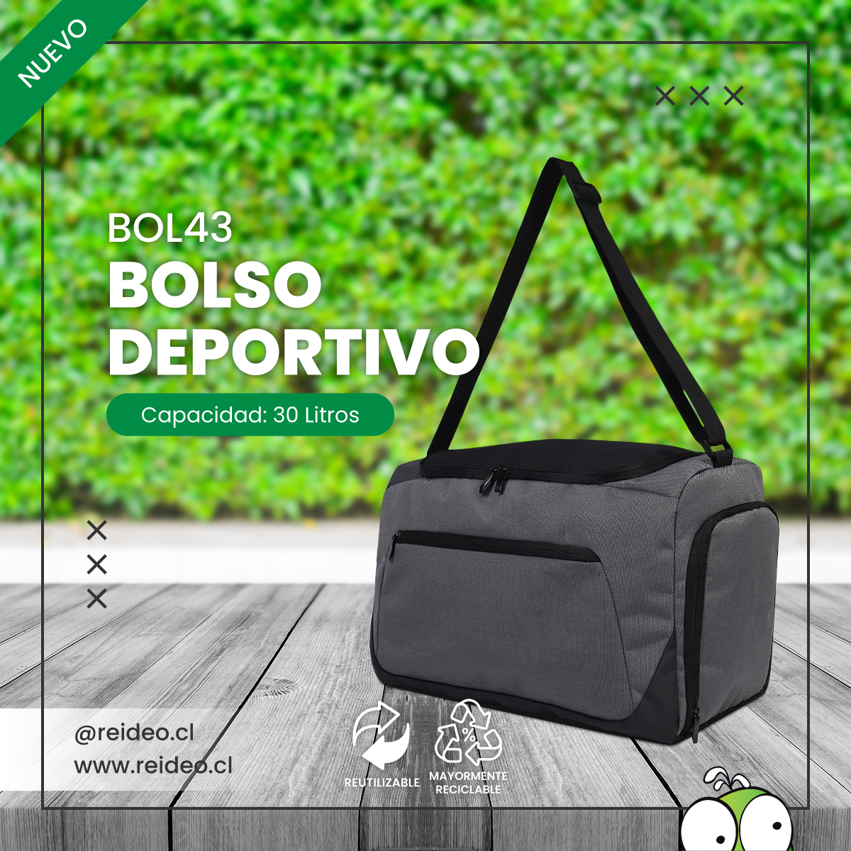 "BOLSO DE DEPORTIVO. UN REGALO CON CALIDAD Y FUNCIONAL " 🏃💪😌
👉Material: poliéster 300D/PVC
👉 Capacidad: 30 Litros
👉 Medidas: 46 x 29 x 23 cm
En nuestra web podrán encontrar catálogos con la temática más importante del rubro promocional. WWW.REIDEO.CL 👈
📱+56947547994
🌐 ventas@reideo.cl
✉️ ventas2@reideowebler.com
#bolso #deporte #merchandisingchile #merchandisingempresarial #regalospublicitarioschile #regalospublicitarios #empresas #santiago #chile #conlogo #regalo #lapicespersonalizados #lapicesconlogo #lapicespublicitarios #reutilizable #freebpa