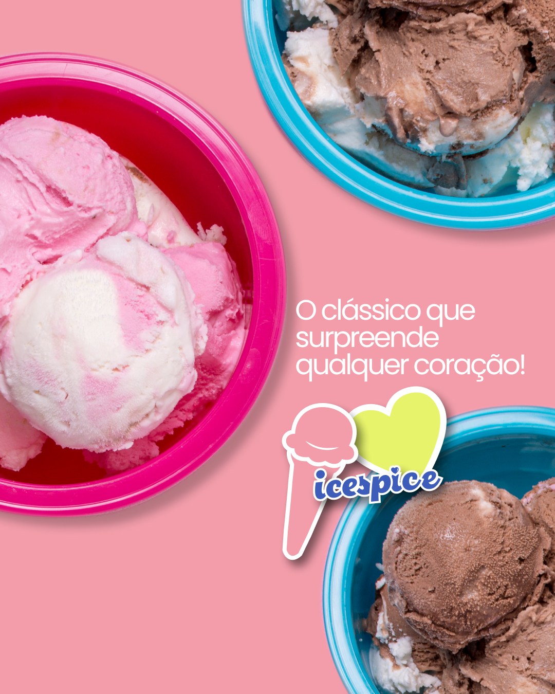 Tem sabor que abraça a alma.
O clássico que a gente nunca esquece, agora com o toque especial da Ice Spice.
Porque relembrar bons momentos também tem gosto de sorvete!
Ice Spice, mais doces do que nunca. 🍨😋