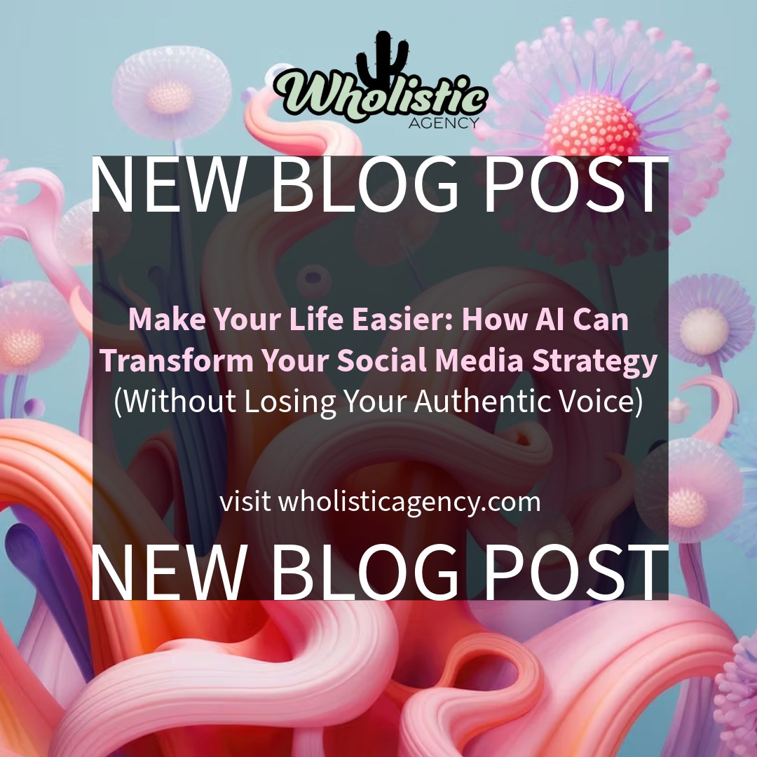 NEW BLOG POST ALERT!
Ready to revolutionize your social media game without losing what makes you... YOU?
Our latest blog post dives deep into how AI can streamline your social media strategy while keeping your authentic voice front and center. Because let's be real – efficiency is great, but authenticity is everything!
In this post, you'll discover:
• Smart AI tools that actually save you time
• How to maintain your brand's unique personality
• Practical strategies you can implement TODAY
• The perfect balance between automation and human touch
Whether you're a small business owner juggling a million tasks or a marketing pro looking to level up your strategy, this one's for you!
Visit wholisticagency.com to read the full post
#DigitalMarketing #SocialMediaStrategy #AIMarketing #SmallBusiness #MarketingTips #WholisticAgency #AuthenticMarketing #SocialMediaTips #BusinessGrowth #MarketingAutomation