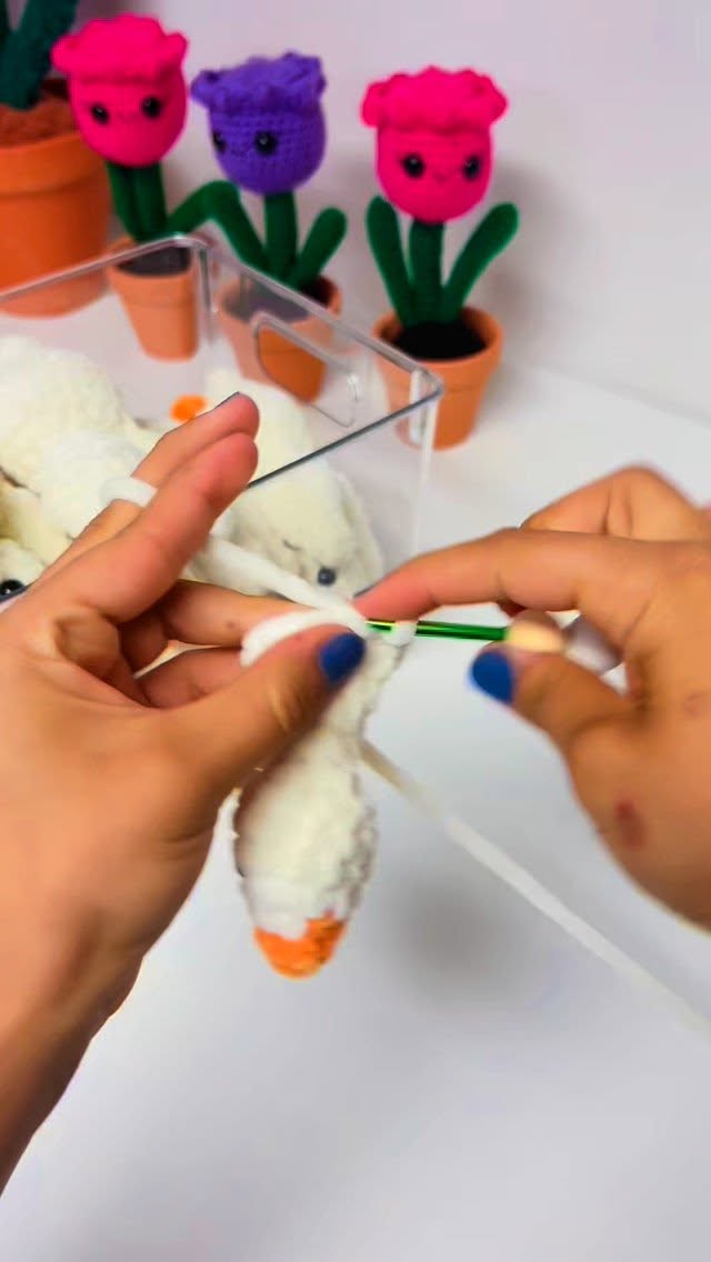 Only a few more to go and the goose gang will be complete!! 😭🪿💕 I’ve had so much fun making these, and honestly, I’m kinda sad it’s almost over. But I can’t wait to see them all lined up as party favors at my nephew’s birthday!!
#crochet #amigurumi #yarnfusion #handmadebusiness #crochetplushies #plushies