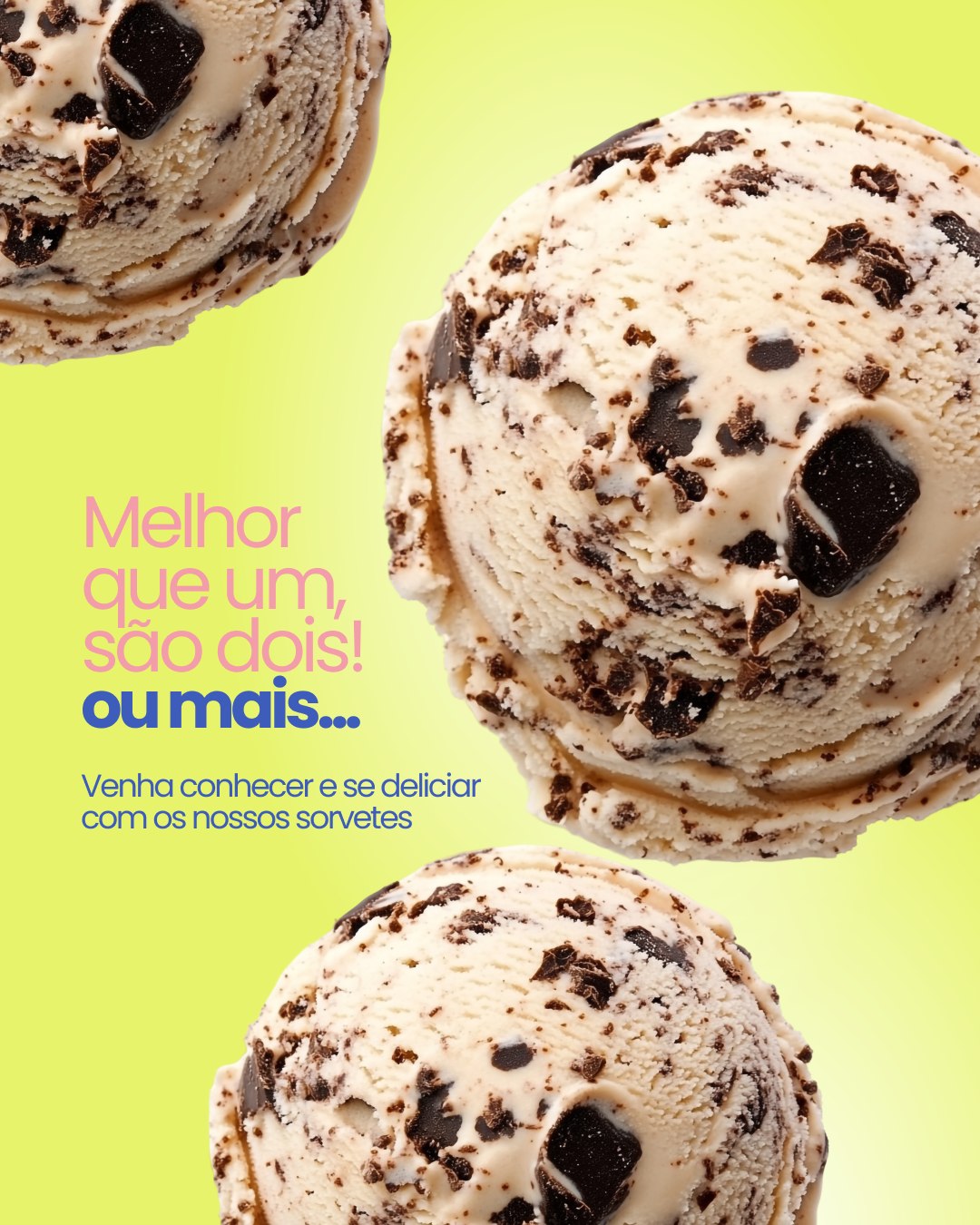 Duas bolas de sorvete ou... três?
Na dúvida, prove todos 😋!
Afinal, felicidade demais nunca é exagero quando é Ice Spice.
Peça agora pelo Ifood, link está na bio.
Ice Spice, mais doces do que nunca. 🍨