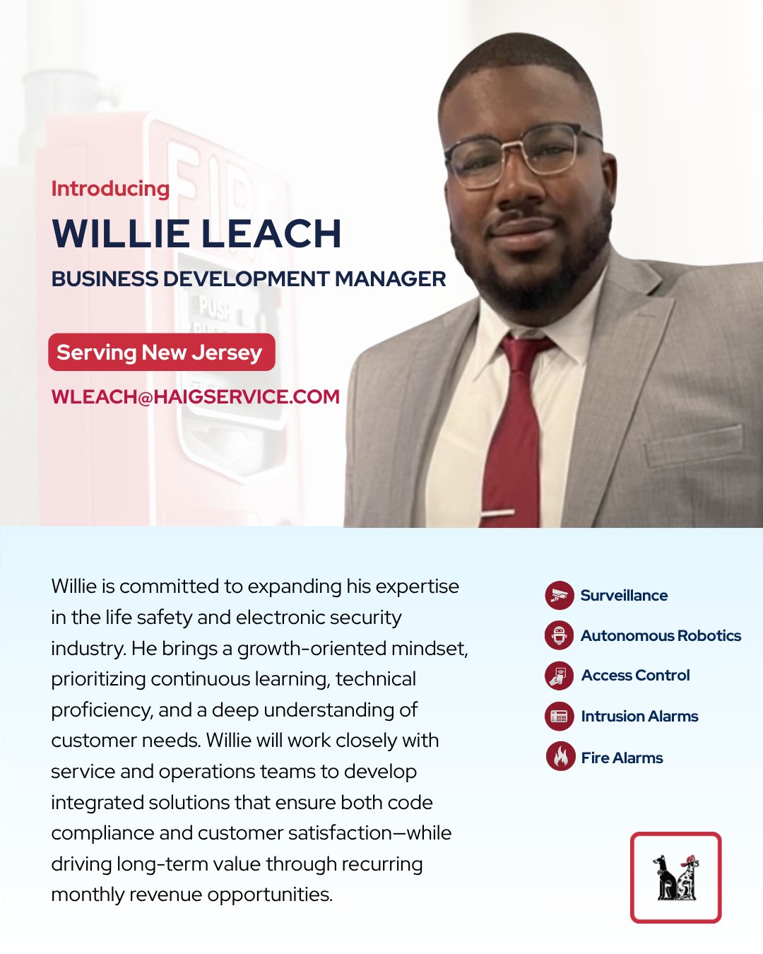 Weāre thrilled to announce that Willie Leach has joined Haig Service Corporation as our Business Development Manager in New Jersey. Willie Leach is a driven, results-oriented sales leader with a strong foundation in leadership, performance, and customer service excellence across multiple industries. At Haig Service Corp, Willie will expand expertise in life safety and electronic security. He brings a growth-oriented mindset, prioritizing continuous learning, technical proficiency, and a deep understanding of customer needs. Willie will work closely with service and operations teams, developing integrated solutions that ensure code compliance and customer satisfaction while driving long-term value through recurring monthly revenue opportunities.
#haigservicecorp #newjersey