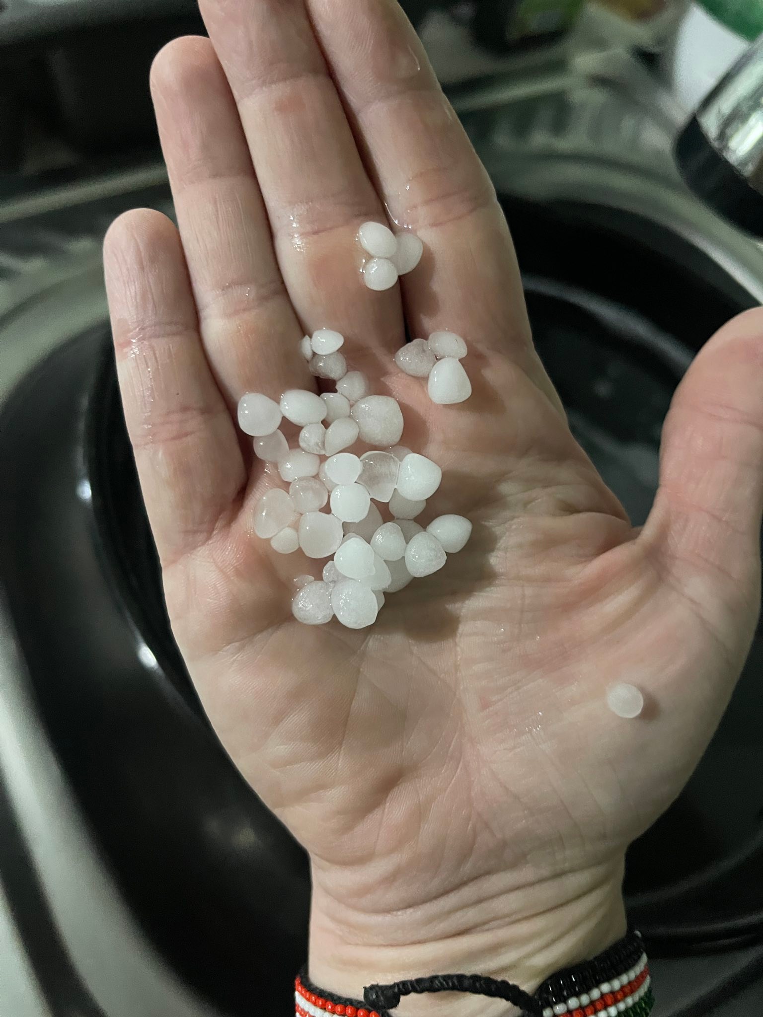 A rare phenomenon here in Kenya. It hailed today 😱 The kids lost their minds.