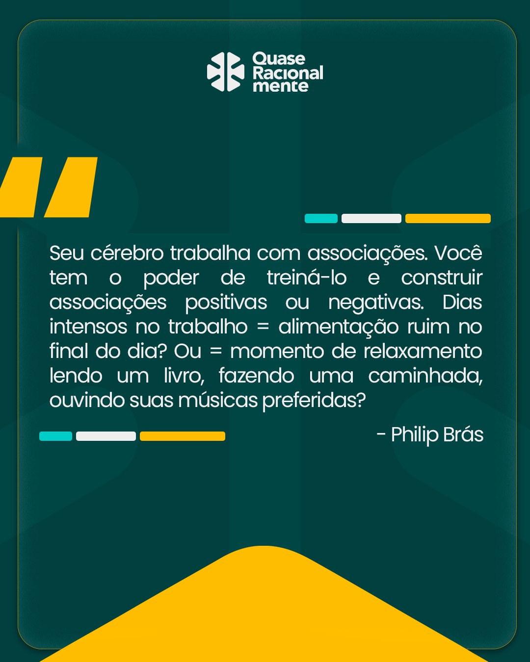 Seu cérebro aprende com repetição e associação.
E, com o tempo, ele cria atalhos.
Se toda vez que o dia foi puxado, a resposta foi “mereço um fast food”, é isso que vira padrão.
Mas… e se você reprogramar esse caminho?
🧠 Pequenas trocas de rotina ajudam a construir novas conexões e mudar, de verdade, o comportamento.
🤔 O que o seu cérebro tem aprendido sobre dias difíceis?