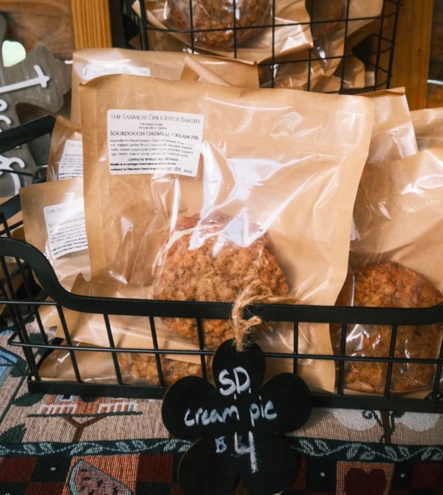 Stocking up on oatmeal cream pies cause they are so good. Be sure to get out there and get The Farmers Daughter Bakery good stuff TODAY .The stand will be closed Aug 15-30th.