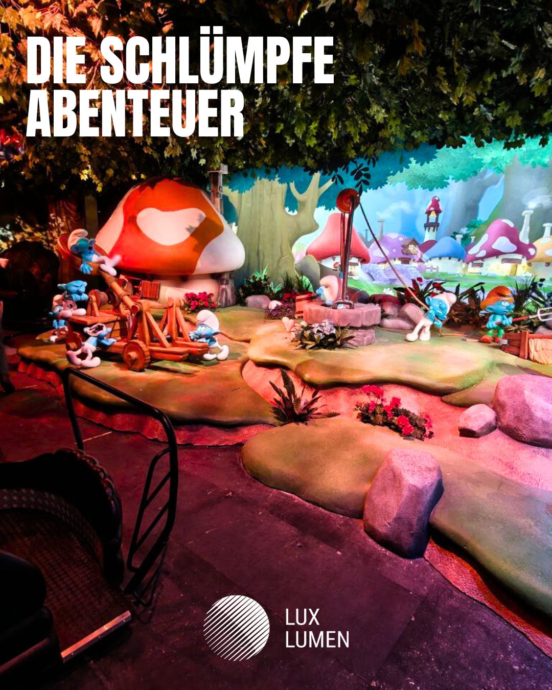 Lux Lumen brought the entire Die Schlümpfe Abenteuer dark ride at Plopsaland Deutschland to life – developing, installing and RDM-controlling over 460 custom-made LL fixtures throughout the ride. From our own Mini BigEye to tailor-made control solutions, every light was fine-tuned to match the story, mood and timing. All fully RDM-integrated for next-level control. In close collaboration with the brilliant Plopsa creative team and Painting with Light – and yes… even Papa Smurf gives a nod to LL.
Lighting Design by @pwl_be