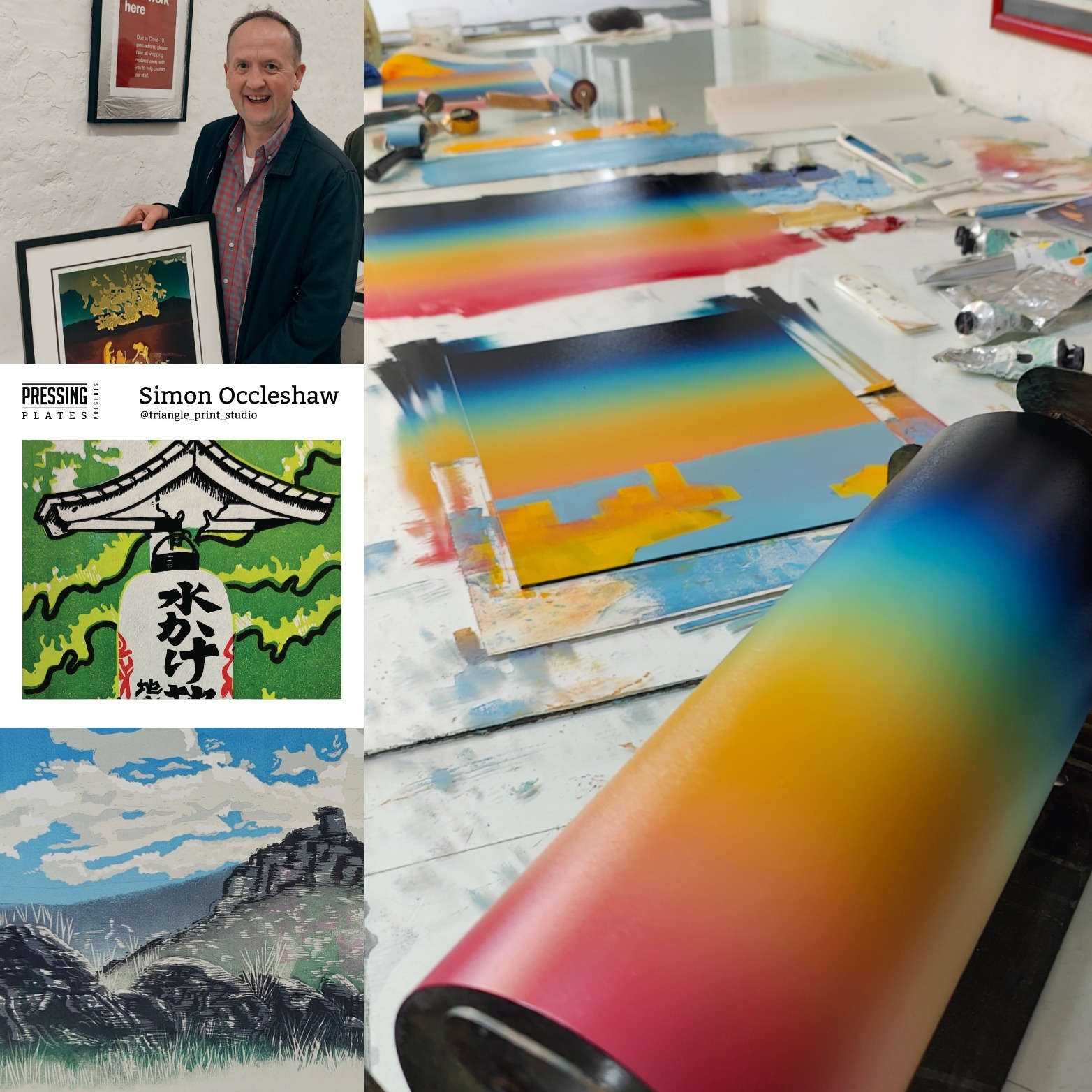 Simon Occleshaw returns to the Southfields Art Trail in October.
He is a printmaker based in Southfields, known for his intricate linocut prints. His work often draws inspiration from the patterns found in nature and experiences, such as travels in Japan. Occleshaw employs various printmaking techniques, including linocut, screen printing, and papercuts. He has studied at Putney School of Art and Design, London Print Studio, and The Art Academy. As the artist behind Triangle Print Studio, where his work can be viewed on triangleprintstudio.com and Instagram via @triangleprintstudio, he is also a co-founder of the Pressing Plates collective and has exhibited at the RA Summer Exhibition.
#artistsopenhouse #wandsworthartistsopenstudios #openstudios #art #arttrail #artistsofinstagram #SW18 #Southfields #Wandsworth #WandsworthArtist #SouthfieldsArtist #SW19 #wandsworthartistsopenhouse2025 #WandsworthArtistsOpenHouse #WAOH2025 #painter #artist #wandsworth #LondonBoroughofCulture #LBoC2025 #welcometowandsworth #wandswortharts #printmaker #linocut #screenprint #papercuts