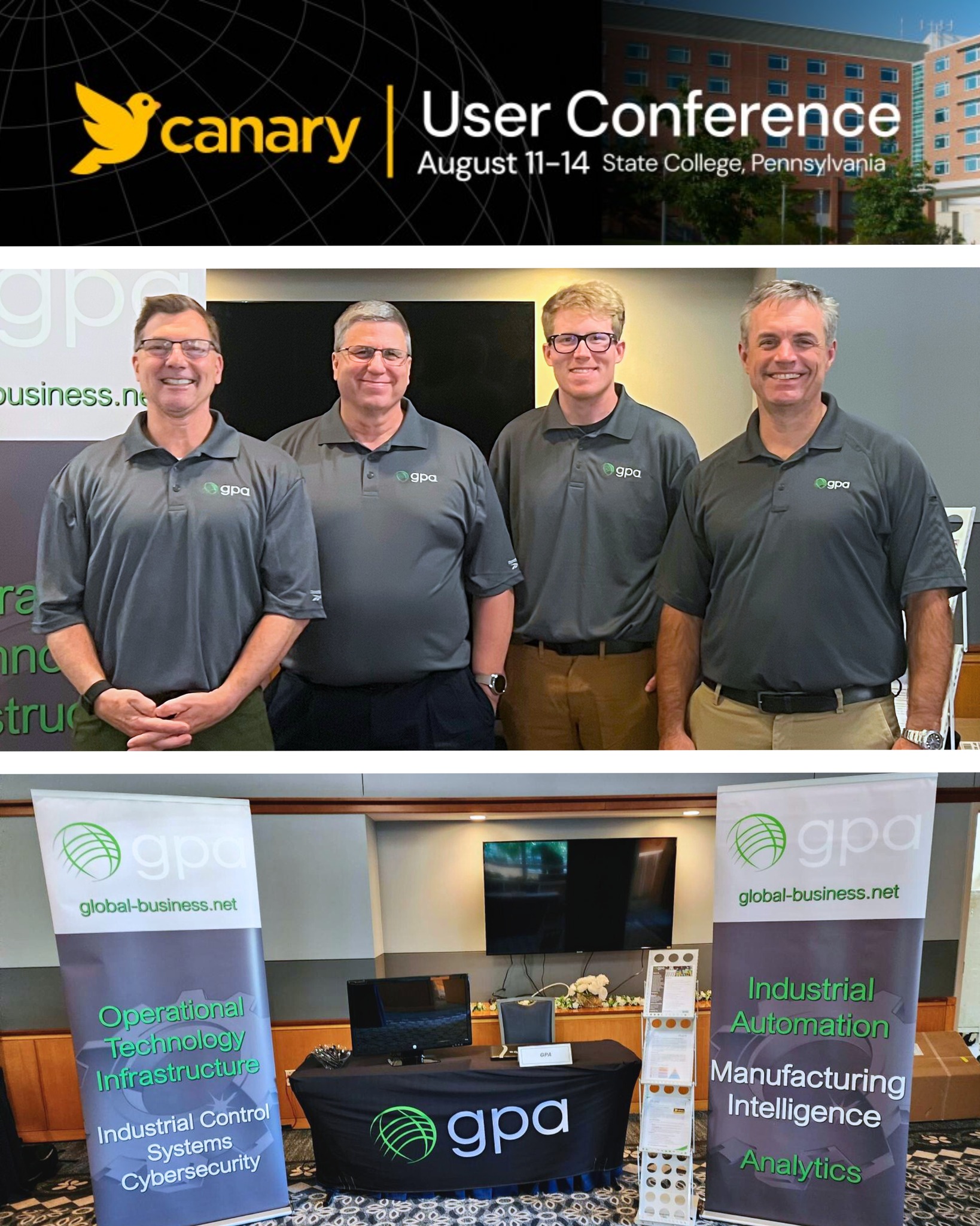 The 2025 Canary User Conference is underway, and the GPA team is ready to connect with manufacturing leaders, engineers, and data professionals!
As a Certified Canary Partner and systems integrator, we specialize in implementing secure, scalable Canary Historian solutions that give organizations real-time visibility into their operations, improve decision-making, and drive efficiency.
Whether you’re exploring historian deployment, dashboard customization, or long-term data analytics, our team is here to share insights and proven strategies from projects in manufacturing, environmental services, and beyond. Stop by our booth to learn how GPA can help you transform your industrial data into actionable intelligence!
#CanaryUserConference #CanaryUserConference2025 #CanaryHistorian #ManufacturingInnovation