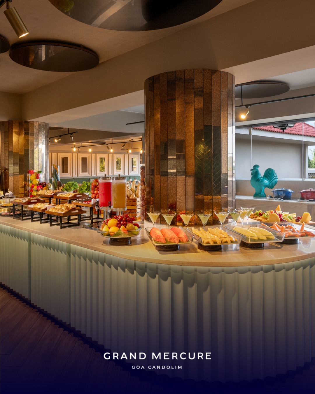 A feast for all your senses.
Whether it’s breakfast with birdsong or dinner lit by the golden hour, every meal here feels like it was made just for you.
(Mello, Restaurant, Delectable Dishes, Silva, Bar)
#GrandMercureGoa #GrandMercureGoaCandolim #GrandMercure #Accor #LiveLimitless #DiscoverCultures #ALL #MelloMagic #GoanLegacy #CandolimDining #FoodiesOfGoa #TropicalDrinks #GoaCocktails #CandolimBar