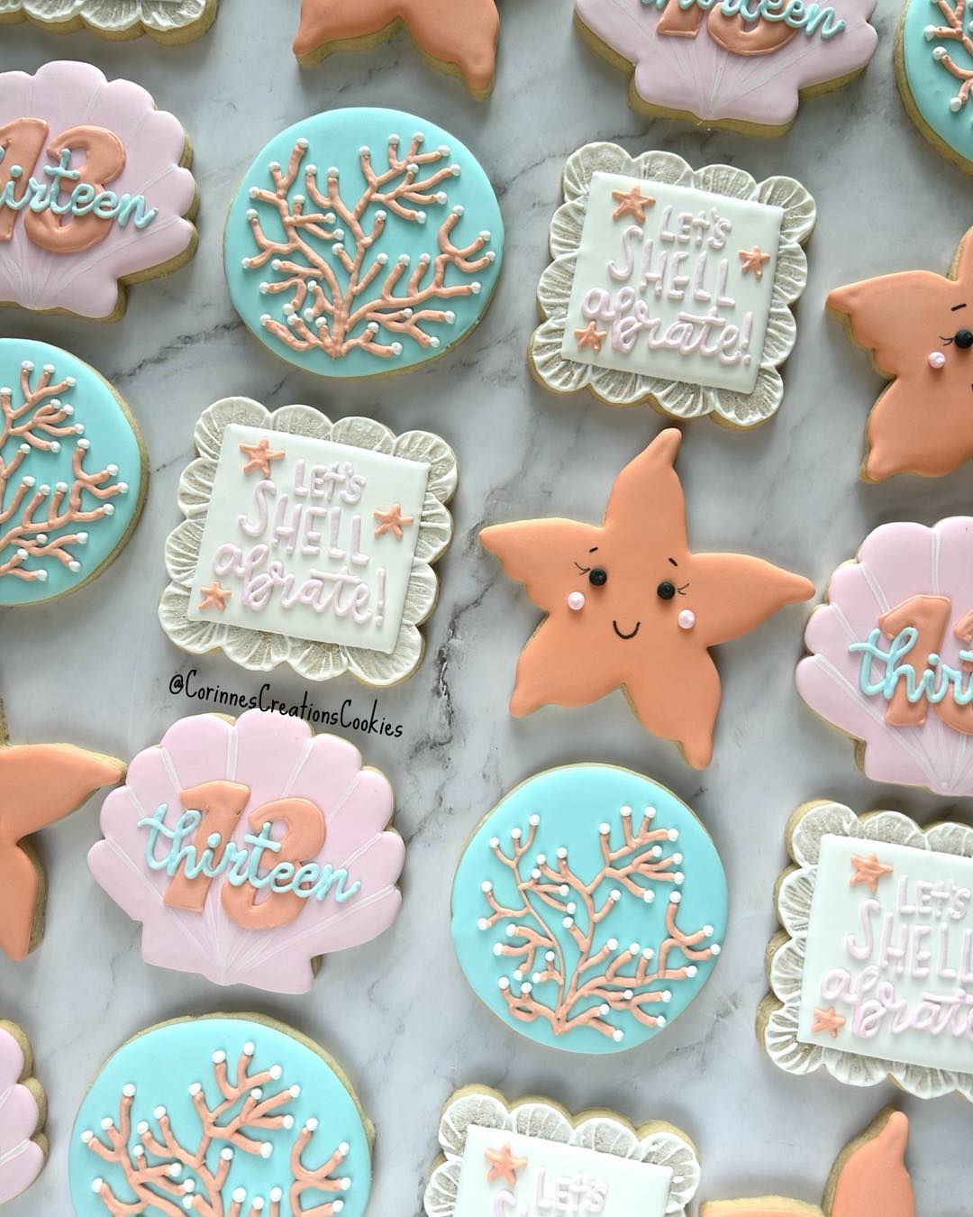 I love when clients come back to me year after year for their birthday cookies. I’ve been doing cookies for this birthday girl for many years. This was probably one of the most fun sets to do based off inspiration sent by the client.
.
.
.
#birthdaycookies #thewoodlandstxcookies #sugarcookies #decoratedcookies #thewoodlandstx #customcookies #shellabrate #thirteen #underthesea
