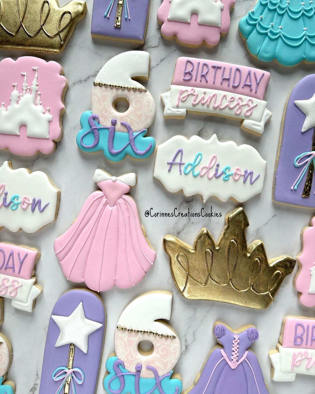 Living in a house of boys, I always call myself the princess but Addison was the real Birthday Princess! Happy 6th Birthday Addison. Hope it was magical!
.
.
.
#birthdaycookies #thewoodlandstxcookies #sugarcookies #decoratedcookies #thewoodlandstx #customcookies #birthday #princess #birthdayprincess