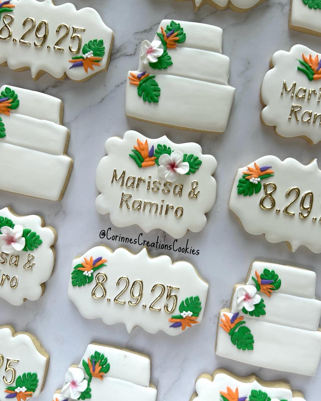 A bridal shower with a tropical twist. Congratulations Marissa and Ramiro on your upcoming nuptials.
.
.
.
#thewoodlandstxcookies #weddingshowercookies #bridalshower #wedding #sugarcookies #weddingshower #flowercookies #decoratedcookies #thewoodlandstx #customcookies