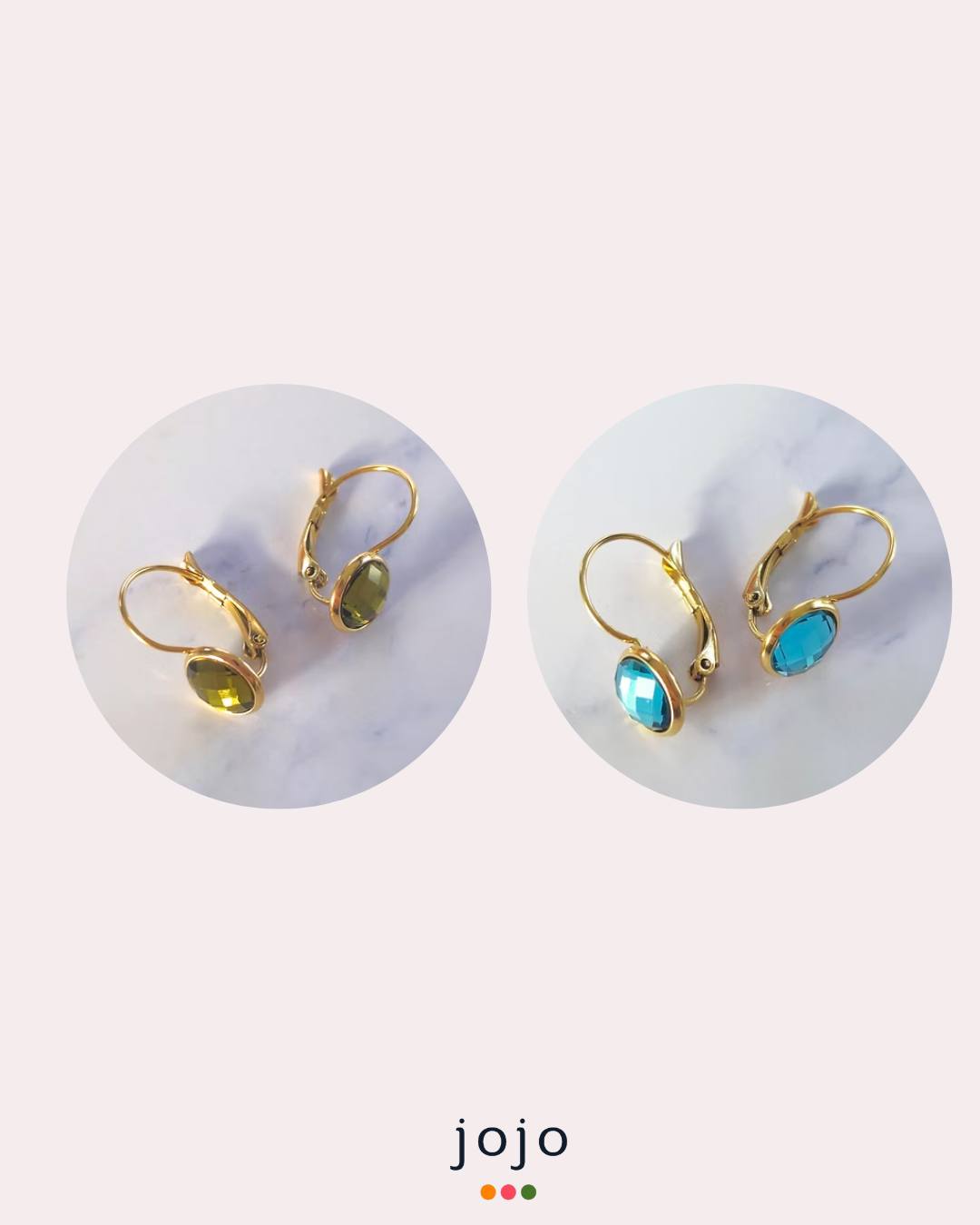 Our Millie earrings are available in six colours, Peridot and Aqua are shown here. Head to our Facebook page to see more colours.
.
.
#colourfulearrings #jewelleryaddict #smallbusinessnz #jojoearrings