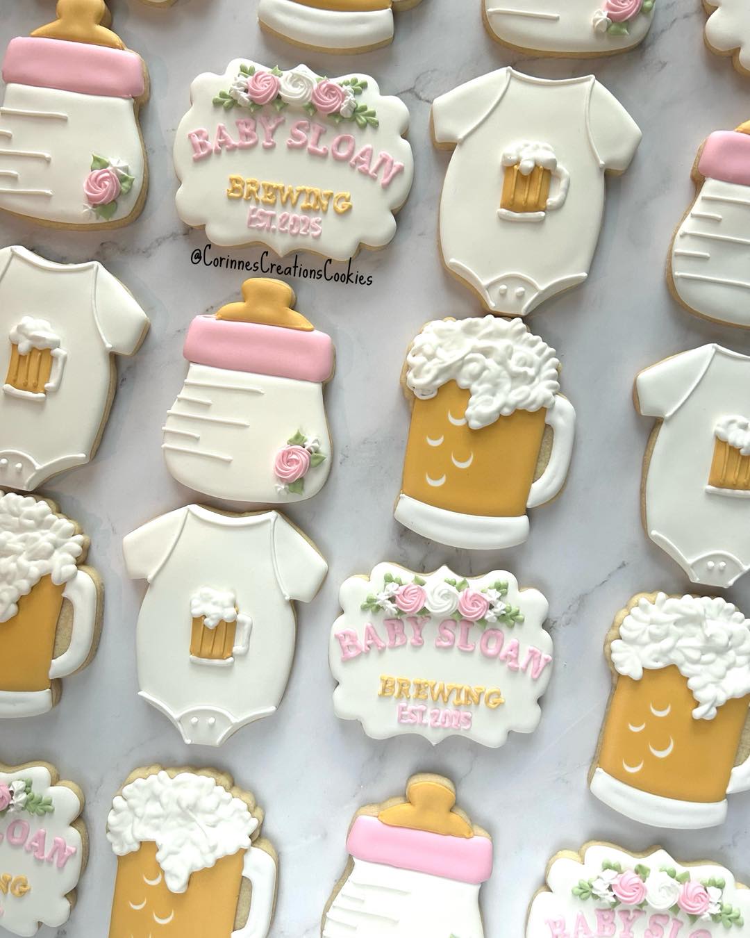 This was just the cutest couple shower baby theme!
.
.
.
#babyshowercookies #thewoodlandstxcookies #babyshower #sugarcookies #decoratedcookies #decoratedcookies #customcookies #babyisbrewing #beer #babyisbrewingshower