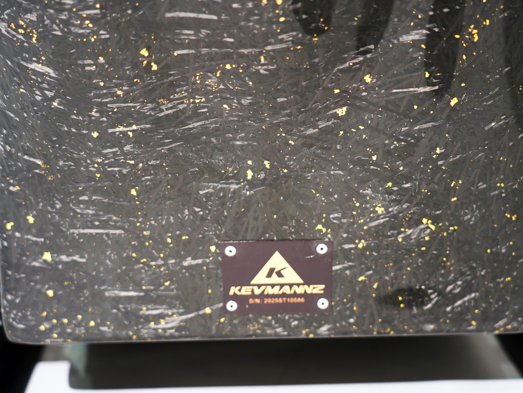 Forged CF (with Gold Flakes) Seats V5-Slim + plug&play rails and slider kit for Mustang 1998.