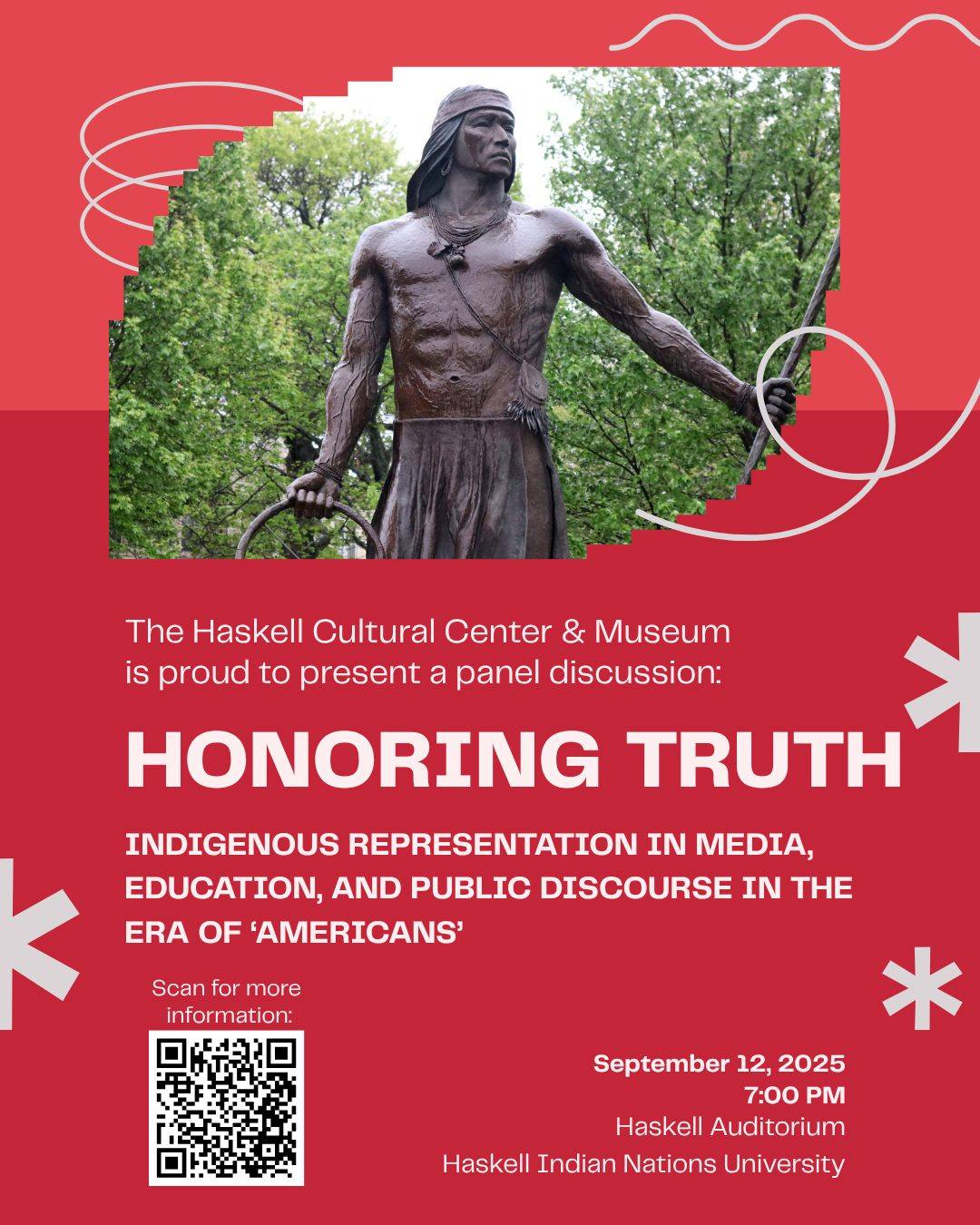 Join us for "Honoring Truth: Indigenous Representation in Media, Education, and Public Discourse," a compelling panel discussion held alongside the Smithsonian 'Americans' traveling exhibit at Watkins Museum of History, presented by Humanities Kansas. Explore important conversations about Indigenous voices, visibility, and storytelling in today's society, and discover how history and media shape our understanding of Native communities. Don't miss this insightful event that highlights the ongoing journey toward truth and representation.