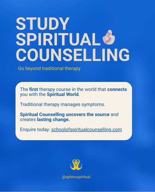 Whether you're a seasoned professional psychologist or counsellor OR contemplating a new career change this will elevate your life and practice.
This course offers a unique and fulfilling personal & professional pathway transforming yourself and others. You will journey through this course engaging in a thorough introspection of your own life.
Discover Spiritual Counselling today, enrolments open for October intake.
https://schoolofspiritualcounselling.com/
.
#sphinxspiritual #sphinxspiritualschooloflearning #spiritualcounselling