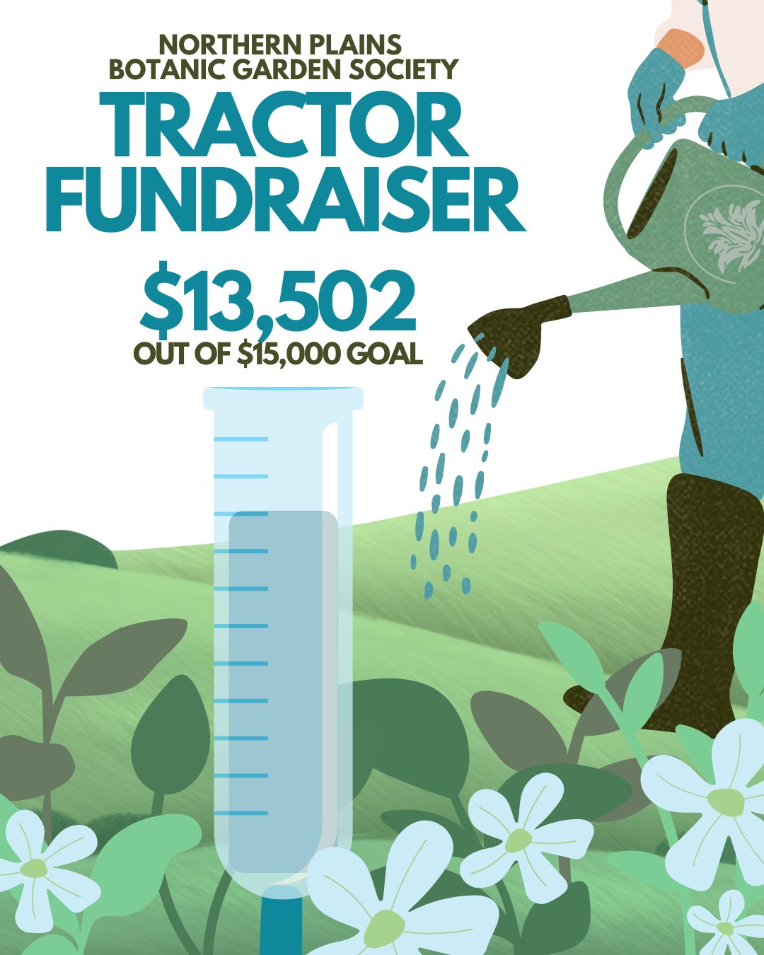 Thanks to all of your support, we're close to our goal! 🌿🚜 As of today, we've received $13,502 combined from both online and offline donations to go towards a compact tractor. Help NPBGS reach the finish line by donating today: https://www.npbgs.org/tractor-fundraiser
#Fundraiser #Tractor #NorthernPlainsBotanicGardenSociety #BotanicGardens #NonProfit