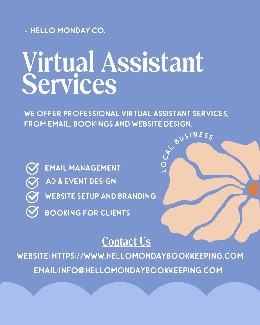 Experience | Integrity | Creative Process
Whether you are a small creative or medium sized business needing someone to help manage:
• Emails, Booking Appointments
• Ads and Event poster design
• Website, Logo and Design
• Business setup and wholesale.
I have experience in Salons, small creative businesses, home based businesses and more.
Contact us in the link!
#saltspringislandbc #cowichanvalley #hellomondaybookkeeping #saltspringislandbusinesses #saltspring #canadianbookkeeper #britishcolumbia #sidneybc #gulfislands