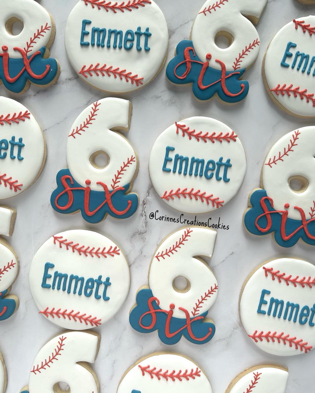 Sixth birthday cookies for a baseball loving boy. Hope your birthday was awesome Emmett!
.
.
.
#birthdaycookies #thewoodlandstxcookies #sugarcookies #decoratedcookies #thewoodlandstx #customcookies #baseball #baseballcookies #sixthbirthday #six