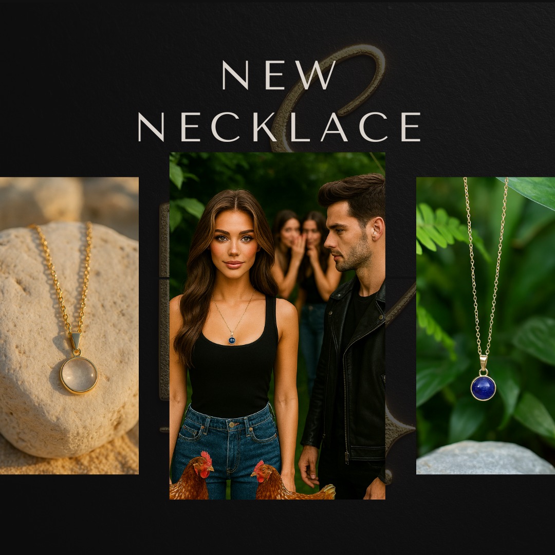 From the farm’s golden hour to your golden glow. ✨
Four natural stones. Four ways to shine:
• Deep Blue (Lapis Lazuli / Sodalite) – bold & mysterious
• Jade Green (Green Aventurine) – grounded & fresh
• Opal White (White Chalcedony) – pure & serene
• Soft Purple (Amethyst) – dreamy & calm
Which one is calling your name?
#FarmToFabulous #GoldenStyle #NaturalStoneNecklace #DivergentElements #StatementJewelry #JewelryInspiration #StyleWithMeaning #FarmChic