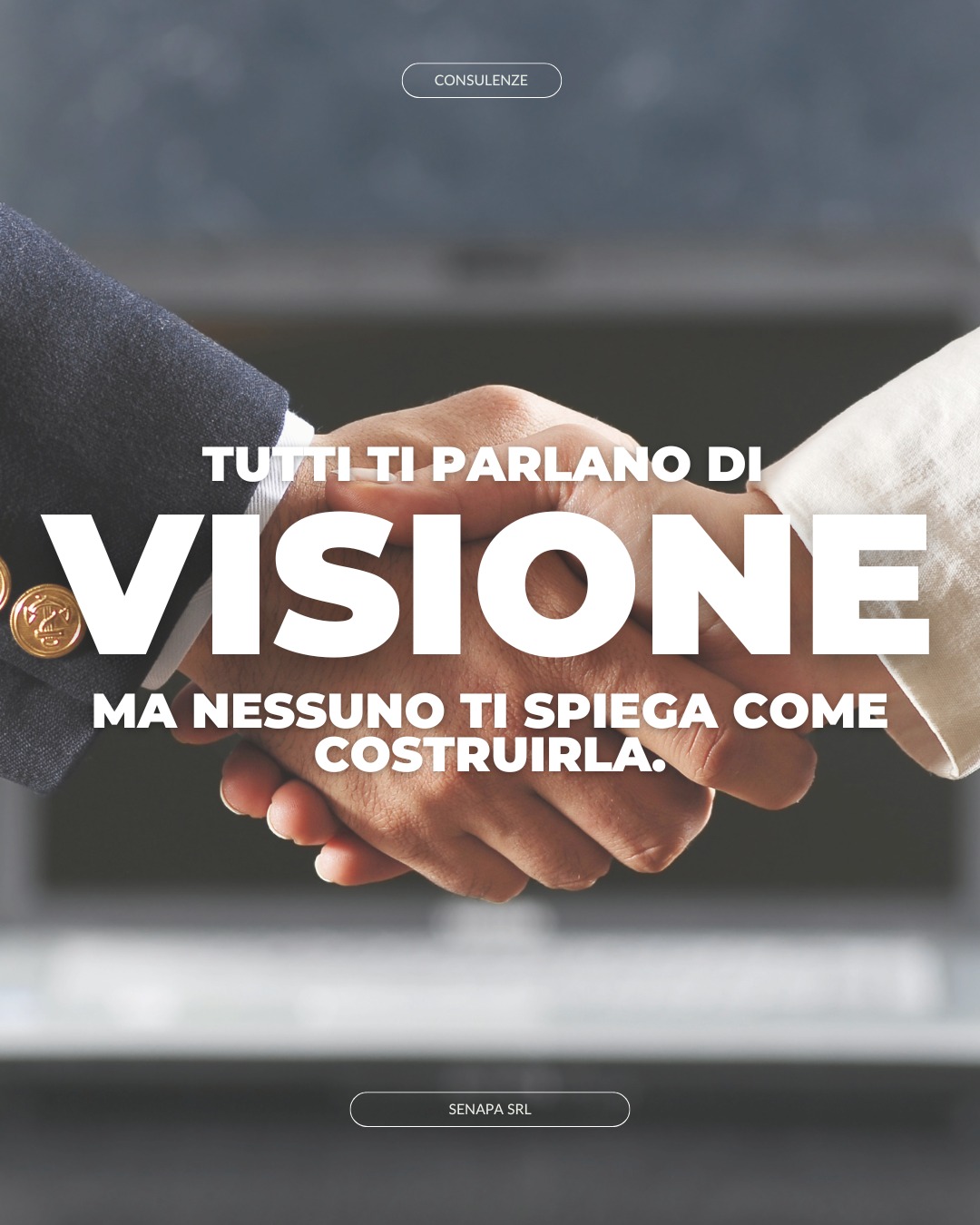 🌟 Tutti parlano di “visione”
Ma pochi ti dicono come costruirla davvero.
La visione non è uno slogan motivazionale:
è una direzione chiara, un piano concreto, una bussola per ogni decisione.
Con Senapa ti aiutiamo a:
📍 definire dove vuoi arrivare
📊 tradurre gli obiettivi in azioni misurabili
🚀 trasformare le idee in risultati concreti
Perché senza visione, la crescita è solo un caso.
Con una strategia, diventa una scelta.
📩 Scrivici “VISIONE” e iniziamo a costruirla insieme.
#senapaconsulenza #strategiaaziendale #crescitaimpresa
