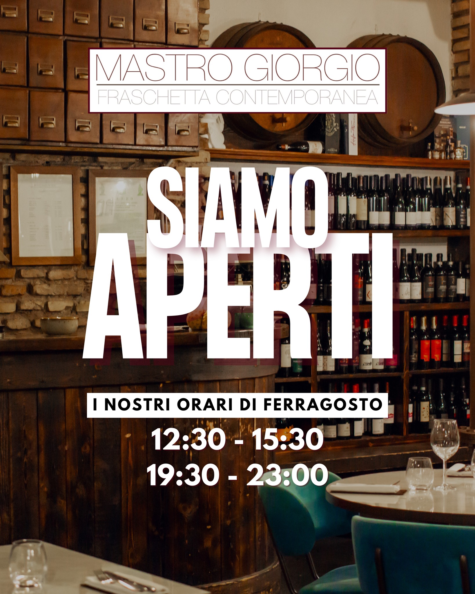 𝑴𝒂𝒔𝒕𝒓𝒐 𝑮𝒊𝒐𝒓𝒈𝒊𝒐: 𝑶𝒈𝒈𝒊 𝒂𝒑𝒆𝒓𝒕𝒊 𝒂 𝑭𝒆𝒓𝒓𝒂𝒈𝒐𝒔𝒕𝒐!
𝑂𝑔𝑔𝑖 15 𝑎𝑔𝑜𝑠𝑡𝑜 𝑠𝑖𝑎𝑚𝑜 𝑎𝑝𝑒𝑟𝑡𝑖 𝑠𝑖𝑎 𝑎 𝑝𝑟𝑎𝑛𝑧𝑜 𝑐ℎ𝑒 𝑎 𝑐𝑒𝑛𝑎!
Ti aspettiamo per celebrare il Ferragosto con un'esperienza di gusto che unisce la nostra cucina, l'atmosfera accogliente e la spensieratezza dell'estate.
Scegli la tua atmosfera: i tavoli sono disponibili sia all'interno che all'esterno per godere al meglio della giornata.
Prenota ora il tuo tavolo e festeggia il Ferragosto nel cuore di Testaccio.
𝐈𝐧𝐟𝐨 𝐞 𝐏𝐫𝐞𝐧𝐨𝐭𝐚𝐳𝐢𝐨𝐧𝐢
📍 Via Alessandro Volta 36, Testaccio, Roma
📞 06 5741369
🌐 Prenota ora: LINK IN BIO!
#MastroGiorgio #Ferragosto #PranzoFerragosto #FerragostoARoma #Testaccio #RomaRistoranti #CucinaRomana #CenaARoma #CucinaViva #EstateRomana #Atmosfera #PrenotaOra #FoodieRoma #ApertoOggi