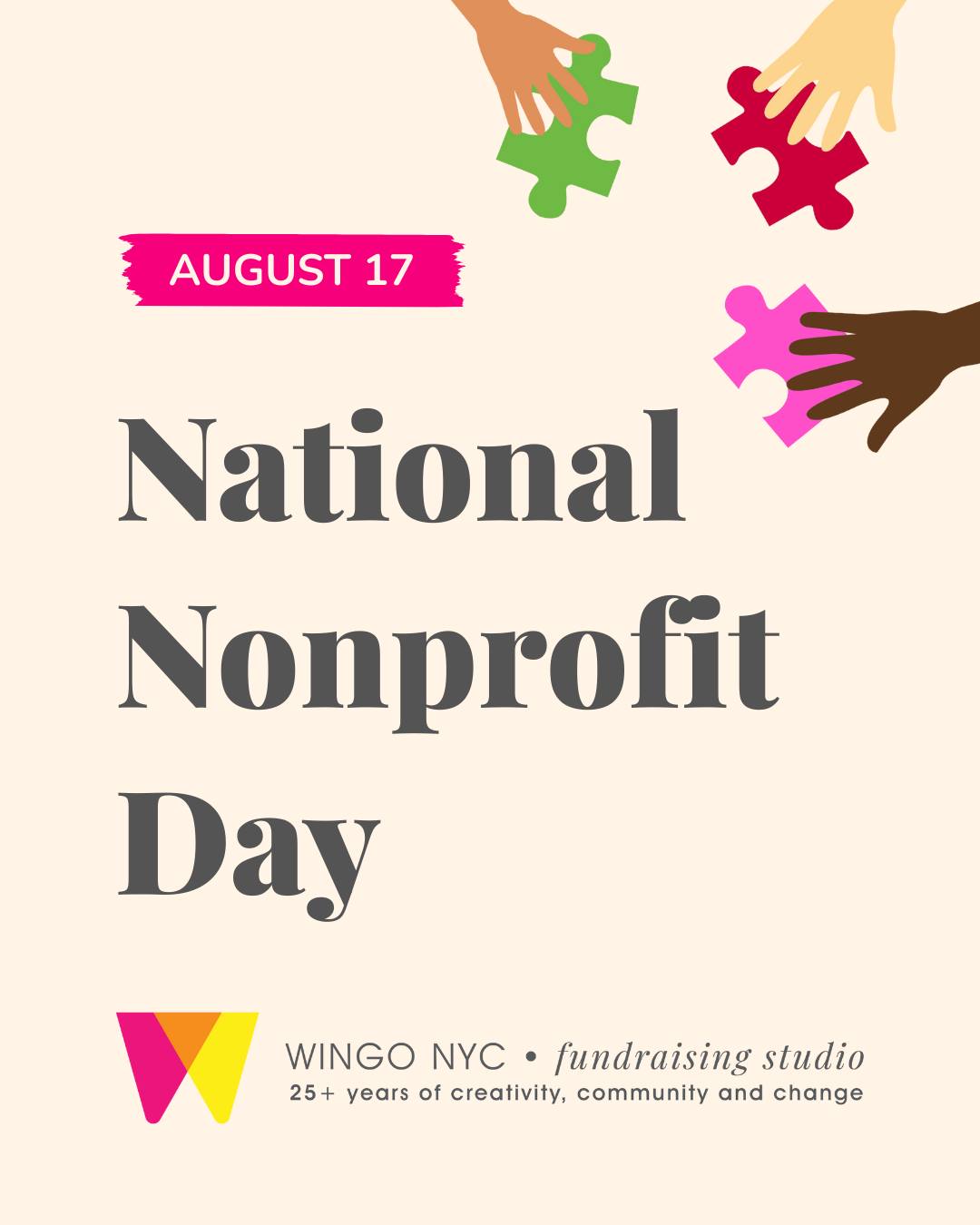 As we celebrate National Nonprofit Day, we are thankful for the privilege of working alongside organizations that promote justice and strengthen cultural connections in addressing the issues of our time.
We admire the impact they make, and we thank them for their dedication to creating meaningful change.
#NationalNonProfitDay #WingoNYC #Fundraising