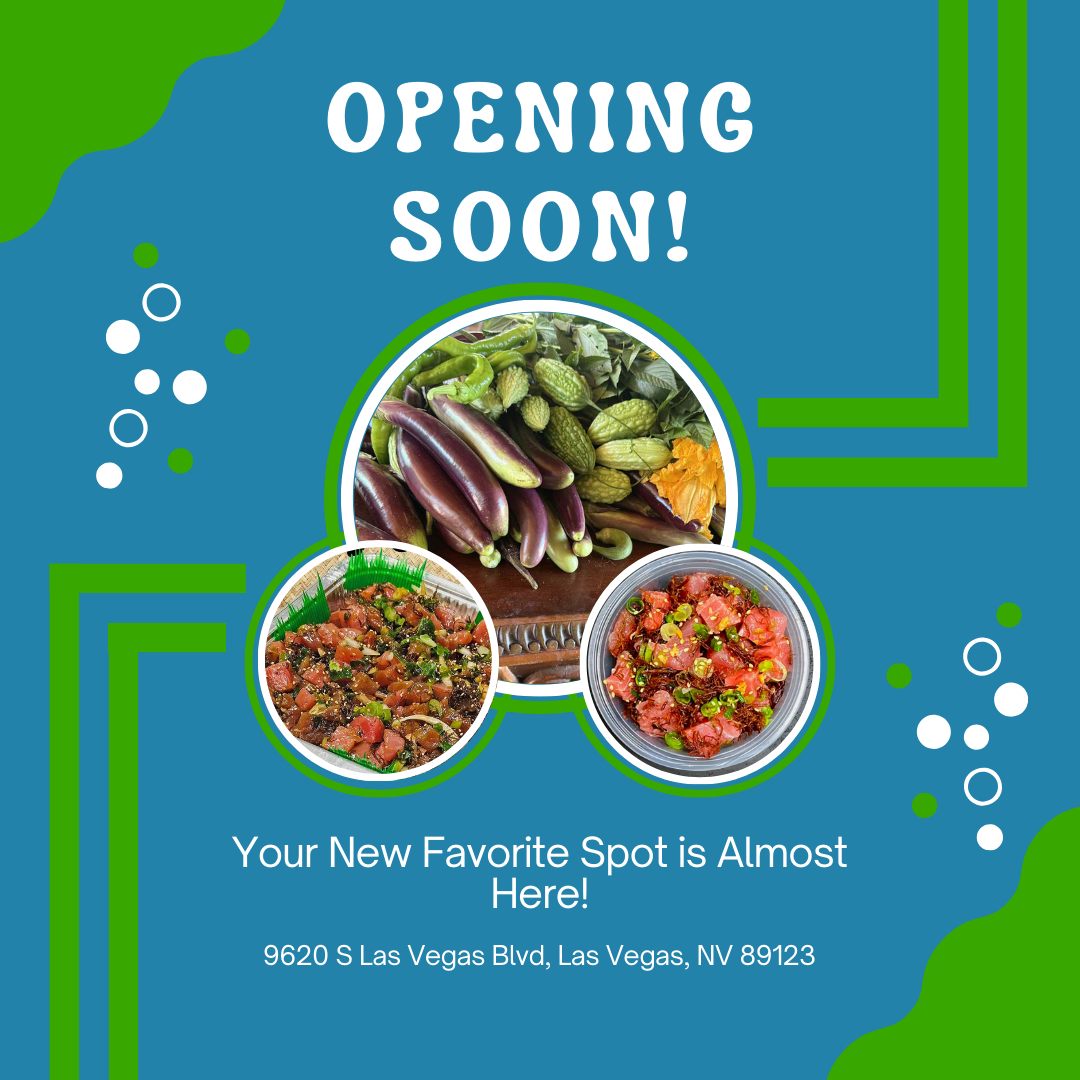 🌟 Exciting News, Las Vegas! 🌟
Ilocos & Island Foods is bringing fresh produce, authentic dishes, and island flavors to the heart of the city. 🥗🍲✨
📍 Opening soon at 9620 S Las Vegas Blvd, Las Vegas, NV 89123
Your new favorite spot is just around the corner — stay tuned! 🙌🌴
#IlocosAndIslandFoods #LasVegasEats #VegasFoodies #IslandFlavors #TasteTheIslands #FreshProduce #FarmFresh #VegasFoodScene #AuthenticEats #ComingSoonVegas #EatLocalVegas #HawaiianFood #PokeBowls #VegasEats