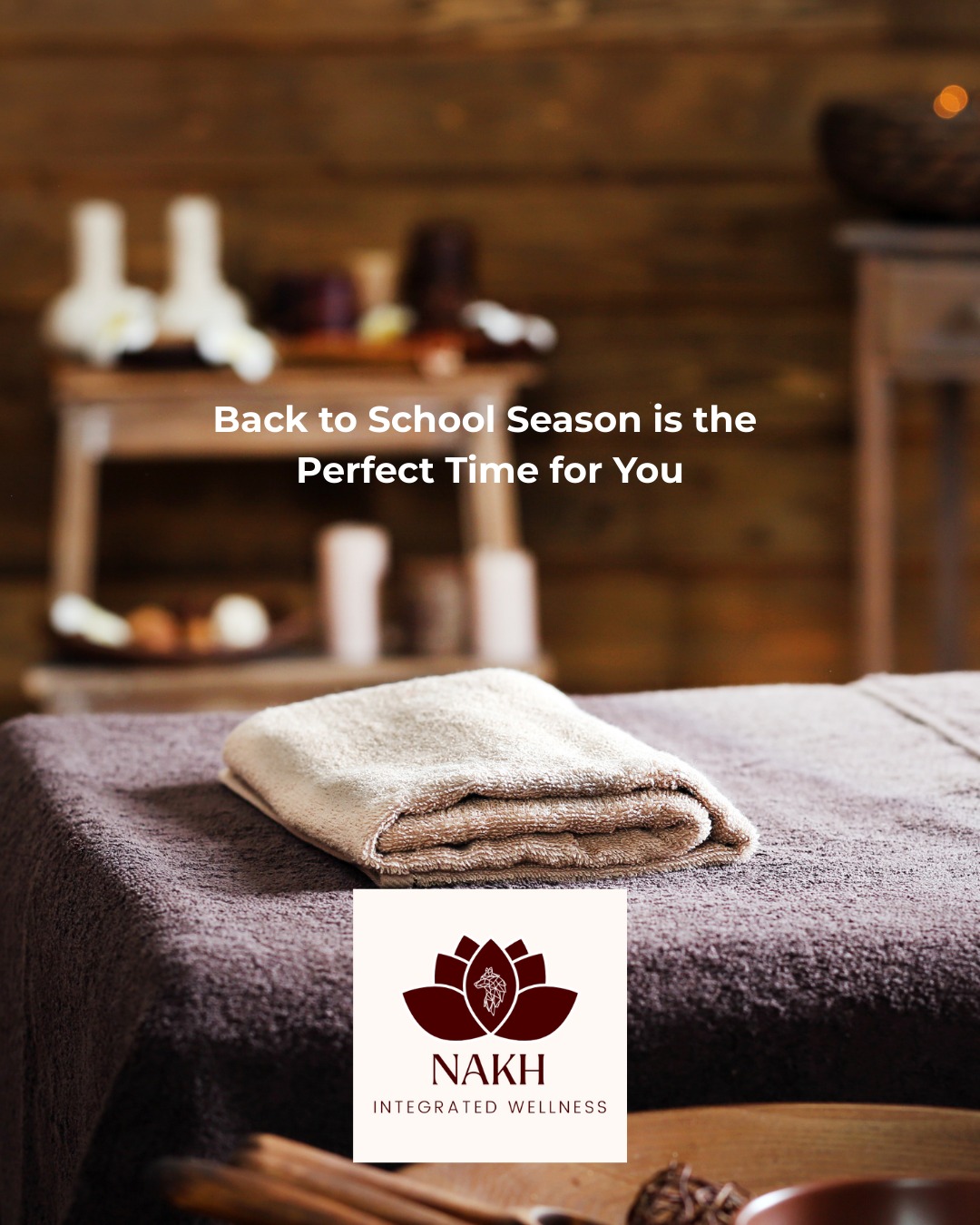 The kids are getting ready to go back to class and your schedule is full again. Between lunches, pick-ups, and activities, it is easy to put your own needs last. This back-to-school season, make space for self-care so you can feel recharged and ready for everything the school year brings.
At NAKH Integrated Wellness, we offer massage therapy, holistic treatments, and wellness services that help you unwind, release tension, and restore balance. You take care of your family — let us take care of you.
Book your session today and give yourself the care you deserve.
#NAKHIntegratedWellness #BackToSchoolSelfCare #MassageTherapyEdmonton #WellnessEdmonton #HolisticHealing #StressReliefMassage #EdmontonMassage #BackToSchoolBalance #SelfCareSeason