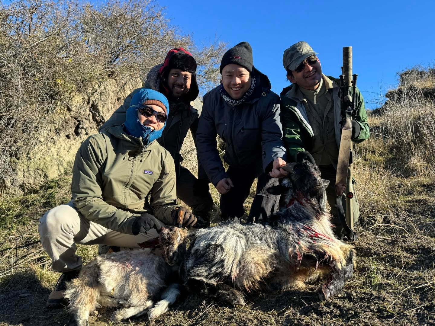 Great day out with a lot of laughs.Cheers lads #huntingseason #huntergather #southislandhuntingnz #nzhunting #meathunt #freerangemeat #freerangehunting #freerangehuntingnz #pighunting #meathunter
