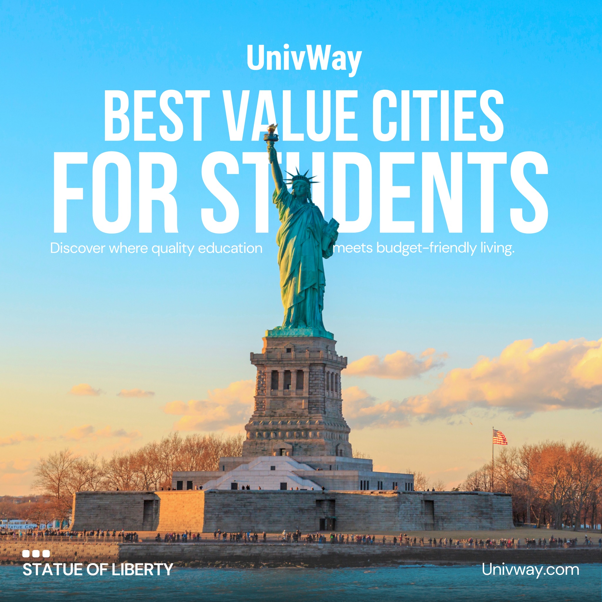 Top 5 Affordable Student Cities in the USA!
Dreaming of studying abroad but worried about costs? Don’t stress—there are amazing cities where you can get quality education and live on a budget. 💸🎓
From sunny San Diego to vibrant Houston, these destinations prove that student life doesn’t have to break the bank. 🙌
👉 Ready to explore your options? Univway is here to guide you every step of the way.
#StudyAbroad #Univway #StudentLife #AffordableCities #InternationalStudents #DreamBigSpendSmart