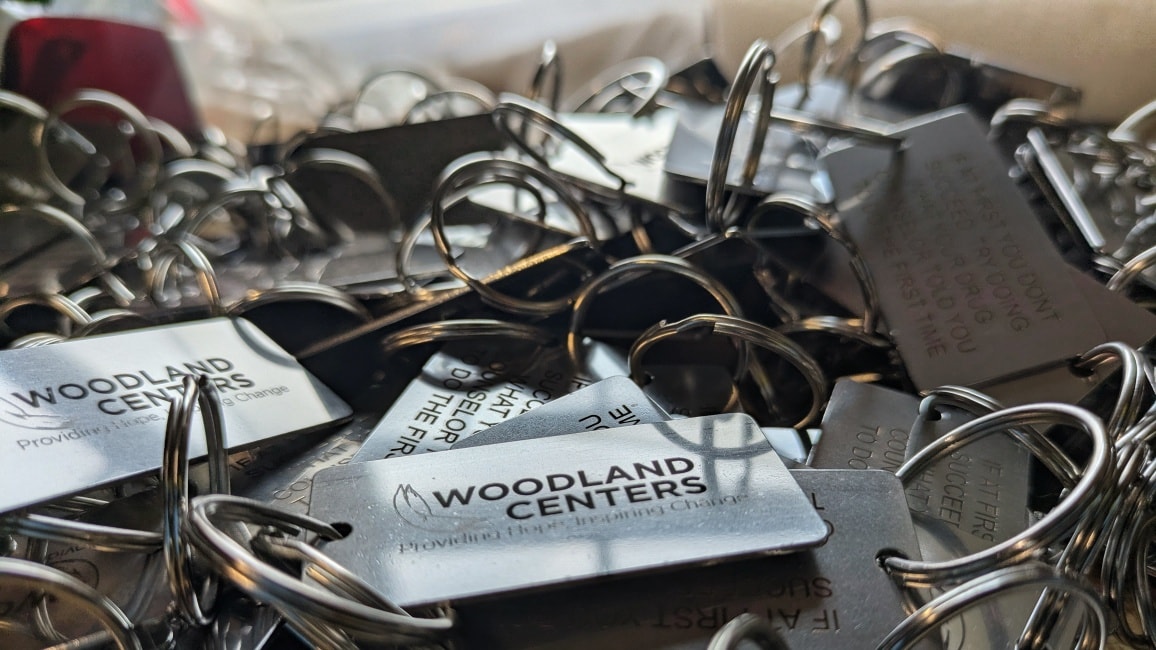 300 keychains out the door and on to the next project! Need something for your business? We got you covered. Message us today!