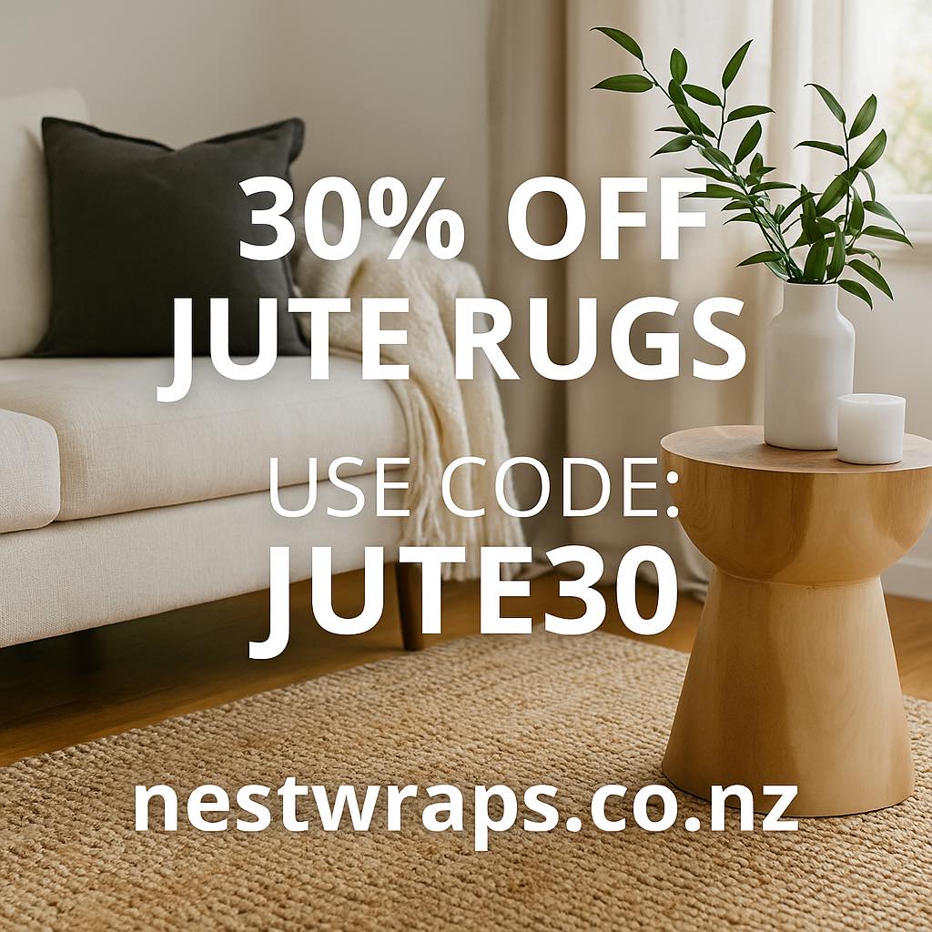 ✨ Style That Lasts ✨
Tired of rugs that shed, wear out, or lose their charm too quickly?
Our Handwoven Indian Jute Rugs are built to last – tightly woven, naturally durable, and perfect for busy homes.
✔️ No constant vacuuming
✔️ Strong natural fibres
✔️ Beauty that doesn’t fade
Upgrade once, enjoy for years. 🏡
👉 Shop now at nestwraps.co.nz