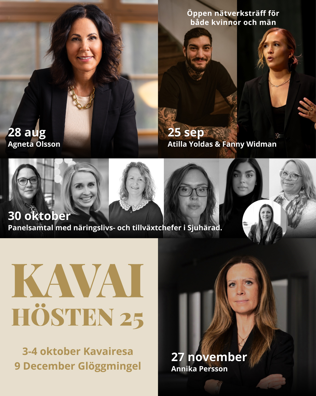 Vi hoppas att ni Àr lika taggade som vi Àr inför den hÀr hösten med KAVAI!
âš28 augusti
Vi öppnar upp starkt med att prata ledarskap med Agneta Olsson som ska förelĂ€sa om "Att Ă€ga och leda med bĂ„de riktning och omtanke â i en tid som krĂ€ver mer".
LÀs mer om höstens program och anmÀl dig pÄ kavai.se.
đLĂ€nk i bio
#kvinnligtnÀtverk #sjuharad #sjuhÀrad #kavai #kavai_boost_business #drivkraft #affÀrsnÀtverk #nÀtverkstrÀff #mingel #chefsutveckling #personligutveckling #kvinnligdrivkraft #jÀmnstÀlldhet #jamnstalldhet #ledarskap