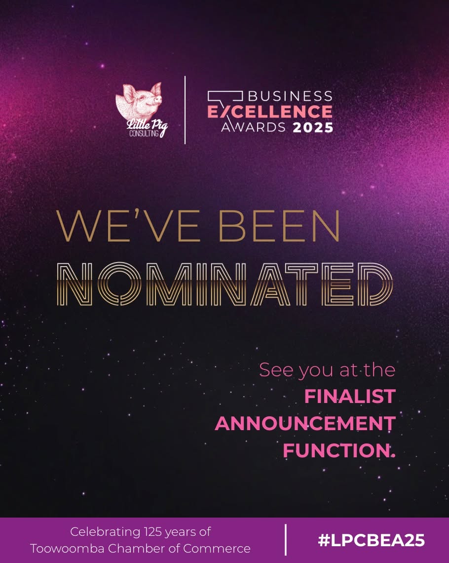 We’re honoured to be nominated for the 2025 Little Pig Consulting Toowoomba Business Excellence Awards in the Industry category!! 🥂
A big thank you to our amazing team, clients and community for your continued support. 👏