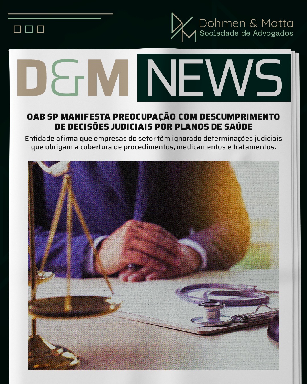 A OAB-SP, por meio de sua Comissão de Direito Médico e de Saúde, não apenas tocou um alarme, lançou um grito pelo respeito à Justiça e ao direito fundamental à saúde. ⚖️
O que isso significa na prática? Planos de saúde que ignoram ordens judiciais estão tratando multas como simples custos operacionais, abrindo um caminho perigoso: o desmonte da segurança jurídica e a erosão da confiança na Justiça.
🚨 O vertiginoso aumento das Notificações de Intermediação Preliminar (NIPs), que saltaram de 91.875 em 2019 para 301.893 em 2025 , escancara o quanto o sistema regulatório está distorcido, transformando decisões judiciais em barreiras burocráticas.
Se a Justiça não for respeitada, ninguém vence.
Se você enfrenta negativas ou descumprimentos de planos de saúde, estamos aqui para garantir que a lei seja cumprida! 💪
#medicinabrasil #direitomedico #direitodoconsumidor #planosdesaude #erromedico #direitodasaude #reembolso #reembolsoedesembolso #doencasraras #diadoadvogado #advocaciacomproposito #advogadospelasaude #justicaparatodos #direitoeferramenta