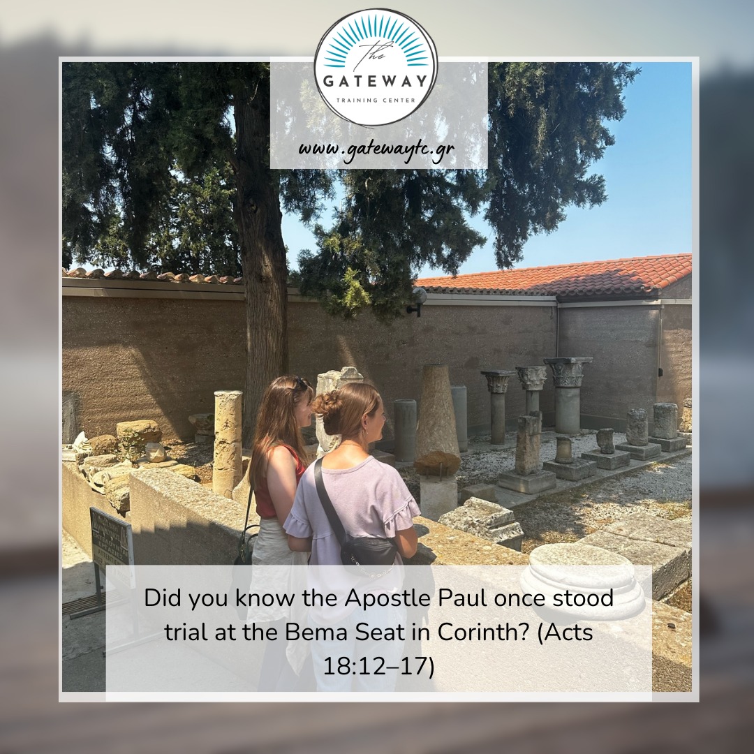👣 Walk Where Paul Walked | Corinth
Did you know the Apostle Paul once stood trial at the Bema Seat in Corinth? (Acts 18:12–17)
Here, he was brought before Gallio, the Roman proconsul, accused by local leaders for preaching the Gospel. But Gallio dismissed the case, allowing Paul to continue sharing Christ’s message — a powerful reminder that God’s plan cannot be stopped.
Join our Fall In Greece (FIG) program and you’ll have the chance to stand in this very place where history and faith intersect, and experience the Bible come alive in Greece.
📲 Learn more: www.gatewaytc.gr
#WalkWherePaulWalked #GatewayTrainingCenter #Corinth #BiblicalGreece #Acts18 #CrossCulturalTraining
