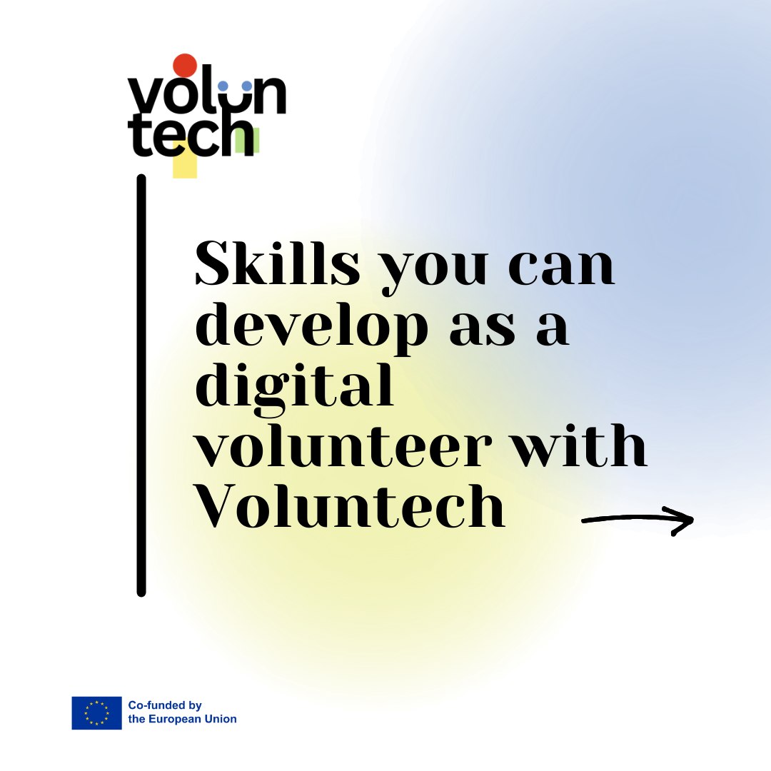 🔍Voluntech offers a unique opportunity to develop digital skills while making a
difference. Through digital volunteering, you can improve abilities like project
management, communication, content creation, and problem-solving, all while
supporting meaningful causes. Join us to grow professionally and make a positive
impact in the world!🌎
#VolunTECH #DigitalVolunteering #EUYouthStrategy #YouthEmpowerment #SocialInnovation #CivicEngagement