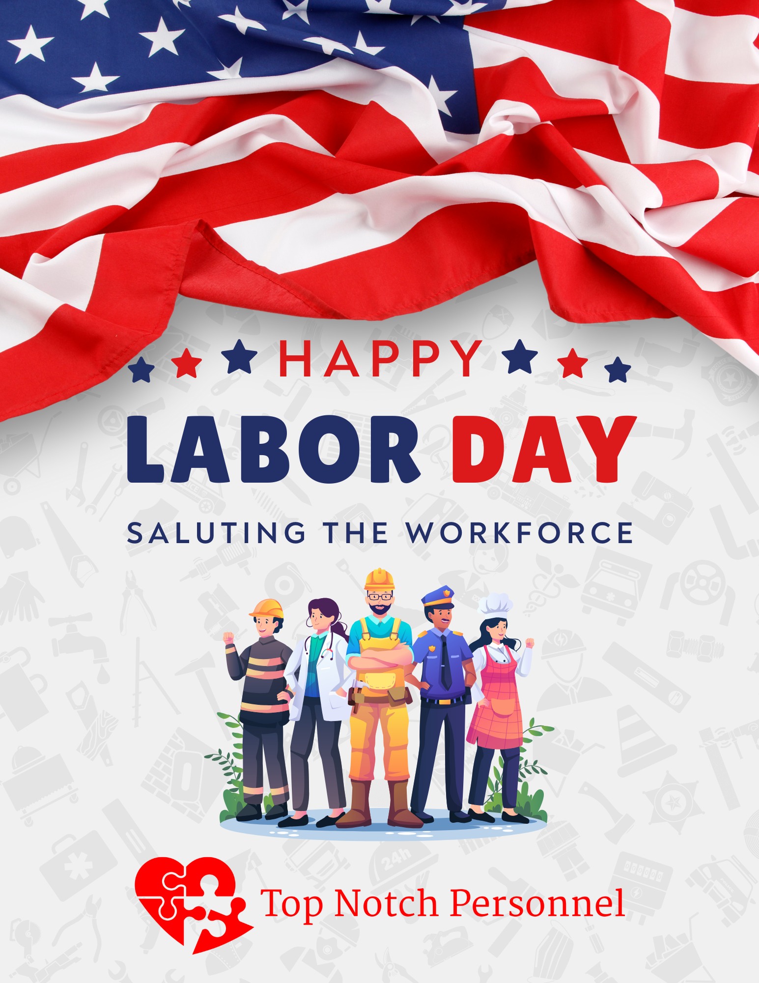 β¨πΌ Happy Labor Day from Top Notch Personnel! πΌβ¨
Today we celebrate the dedication, hard work, and perseverance that keep our communities moving forward. πͺ Whether youβre on the job or spending well-deserved time with loved ones, we honor YOU!
Thank you for everything you do β from all of us at Top Notch Personnel. β€οΈ
#LaborDay #TopNotchPersonnel #PuebloProud