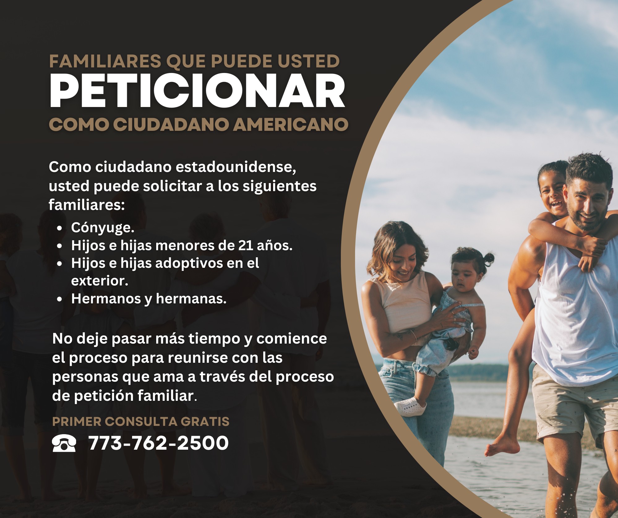 Uno de los beneficios mas importantes de ser ciudadano de los Estados Unidos, es poder peticionar a sus familiares para traerlos al país o cambiar su estatus migratorio si ya se encuentran aquí.
Recuerde que nuestra primer consulta es gratis 773-762-2500
#abogadodeinmigracion #inmigracionusa