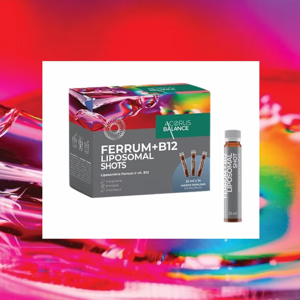 🔴FERRUM + B12 LIPOSOMAL SHOTS, 14 шт.🔴
⛔️Дефицит железа может быть незаметным, но иметь серьезные последствия.
Ferrum + витамин B12 в липосомальных инъекциях — идеальное сочетание для кроветворения, энергии и иммунитета.
*Железо способствует нормальной когнитивной функции, может помочь уменьшить усталость и слабость, поддерживает образование эритроцитов и гемоглобина, участвует в процессах деления клеток.
*Витамин B12 поддерживает нормальную работу нервной системы и психологические функции, может способствовать укреплению иммунитета и образованию красных кровяных телец, уменьшает усталость.
*Липосомальная технология обеспечивает защиту активных веществ от желудочных ферментов, улучшает их доставку в организм.
👉Рекомендуемая Всемирной организацией здравоохранения (ВОЗ) суточная доза для профилактики - взрослым женщинам (менструирующим) следует принимать 18 мг железа в день, а мужчинам - 8 мг.
Железо и витамин B12 особенно важны не только для ежедневного самочувствия, но и для когнитивных функций, нервной системы и выносливости организма. Профилактический прием этих веществ в соответствии с рекомендациями ВОЗ помогает поддерживать здоровье в долгосрочной перспективе.
Проконсультируйтесь с врачом или фармацевтом, особенно если вы принимаете другие препараты или имеете хронические проблемы со здоровьем.
⚠️ Пищевая добавка не заменяет полноценное и сбалансированное питание. Не превышайте рекомендуемую суточную дозу.